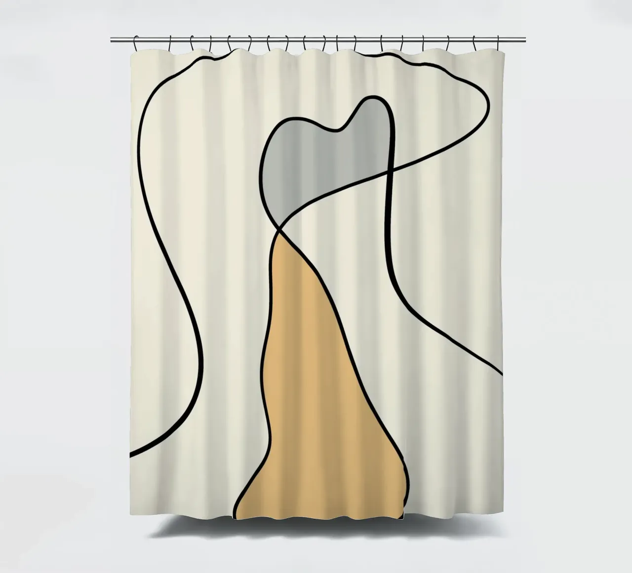 Minimal graceful line art abstract 07 tenda da doccia da Little Dean