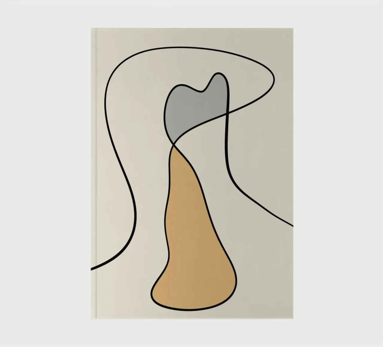 Minimale anmutige Linie Kunst abstrakt 07 Notizbuch von Little Dean