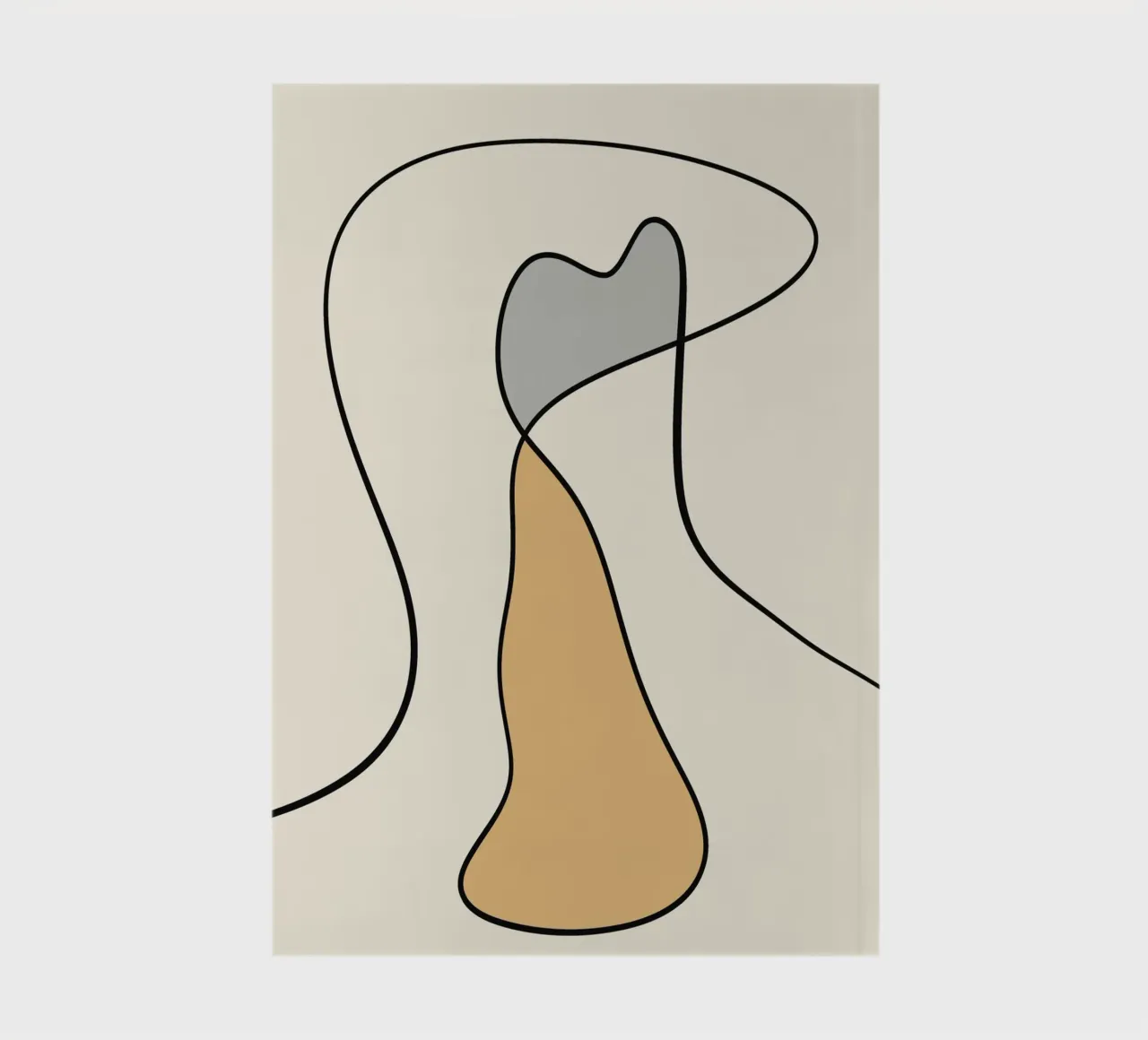 Minimale anmutige Linie Kunst abstrakt 07 Notizbuch von Little Dean