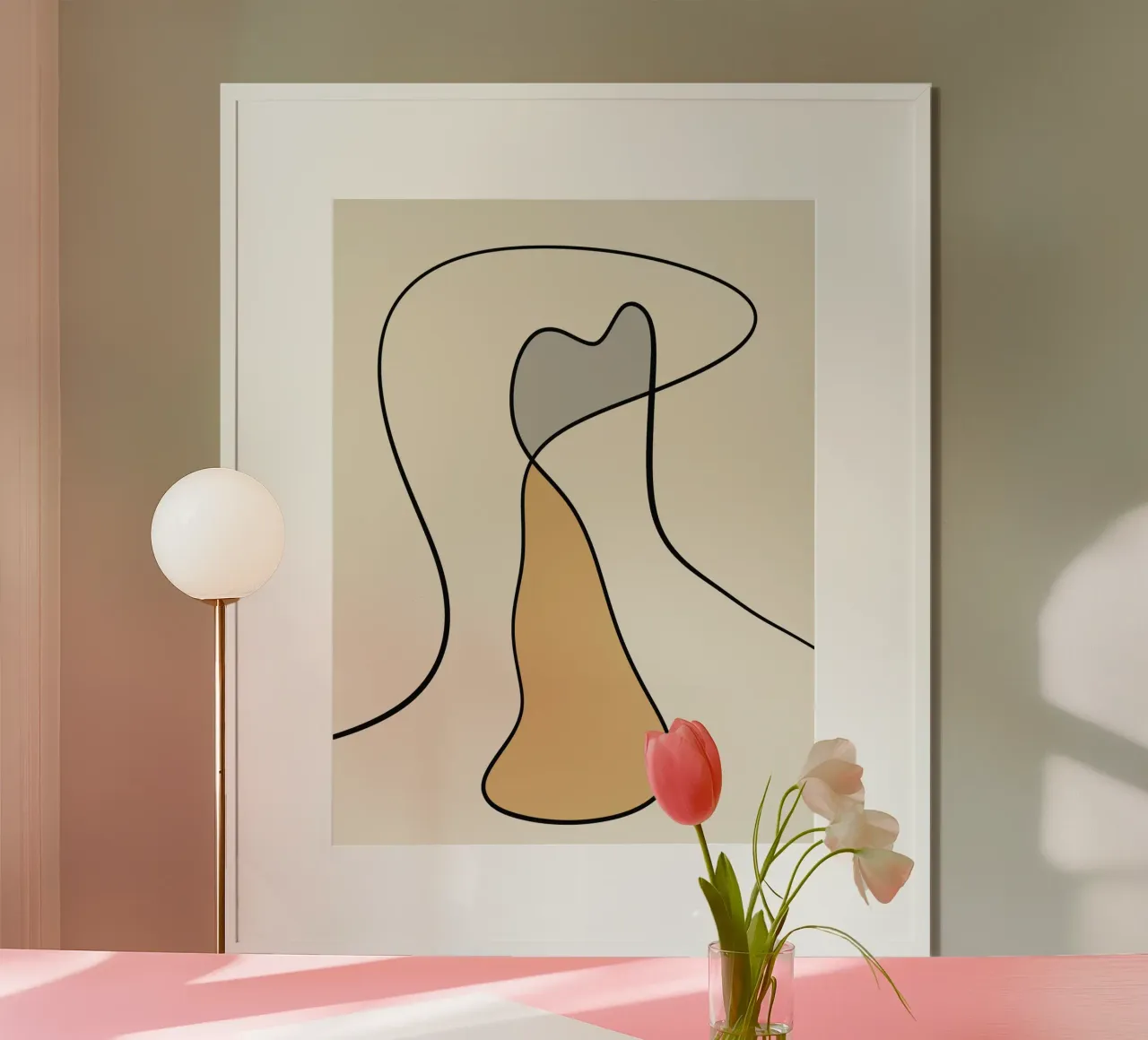 Minimal graceful line art abstract 07 carta hahnemühle da Little Dean