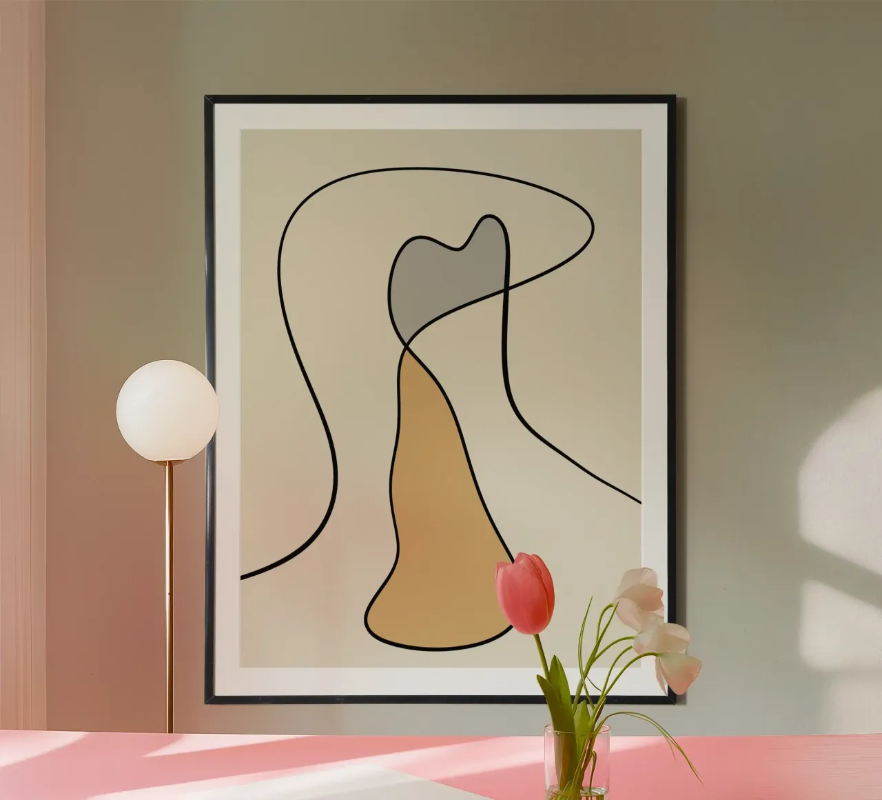 Minimal graceful line art abstract 07 carta hahnemühle da Little Dean