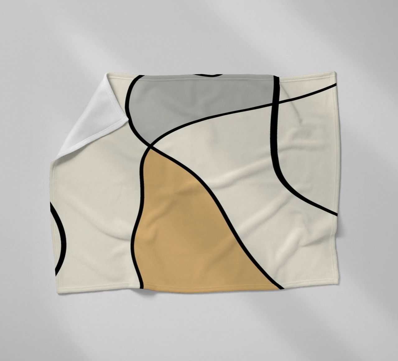 Minimal graceful line art abstract 07 coperta in pile da Little Dean