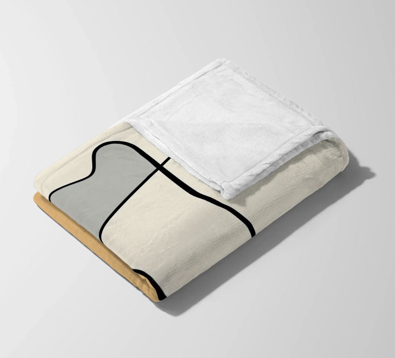 Minimal graceful line art abstract 07 coperta in pile da Little Dean