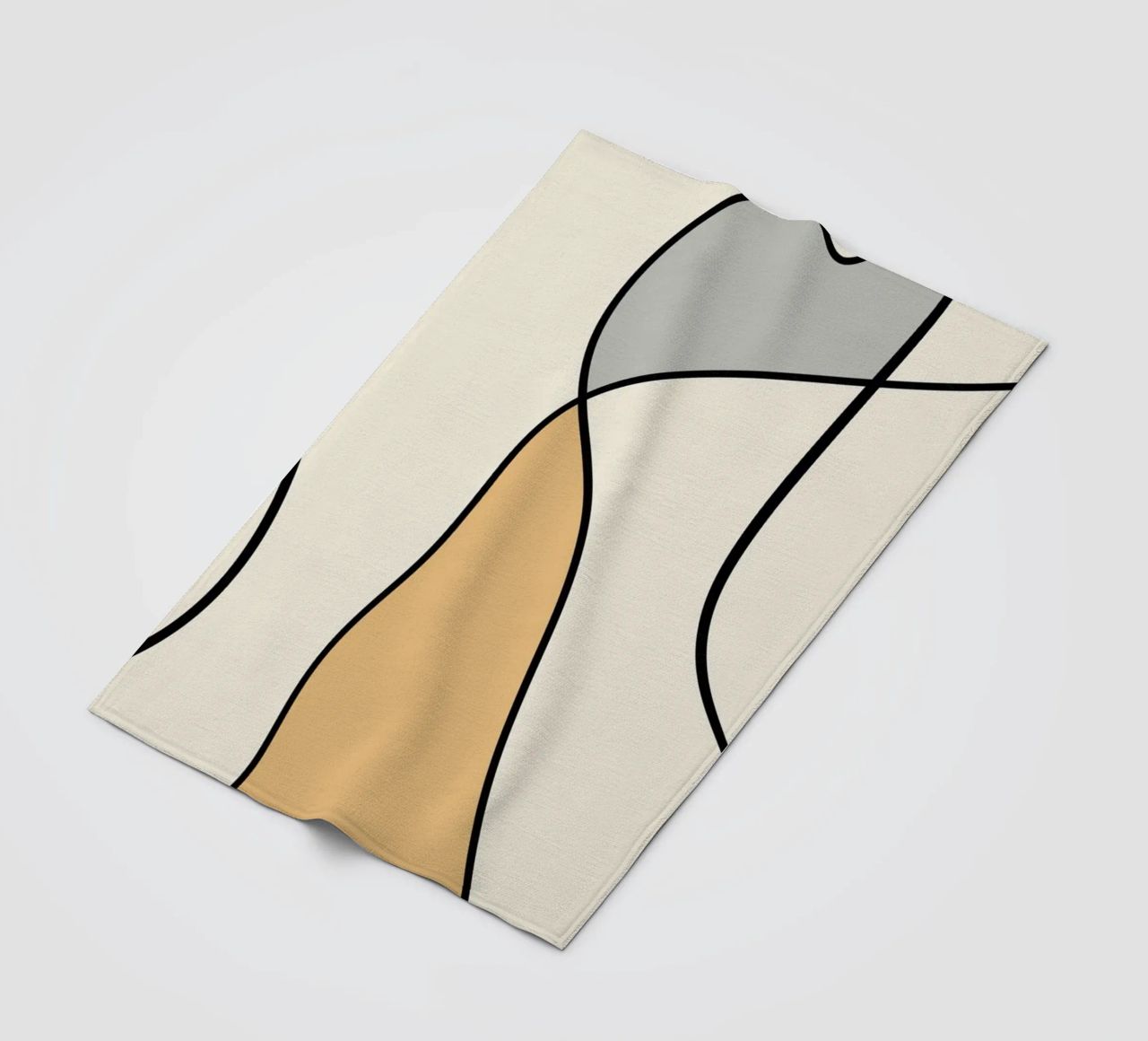 Minimal graceful line art abstract 07 coperta in pile da Little Dean