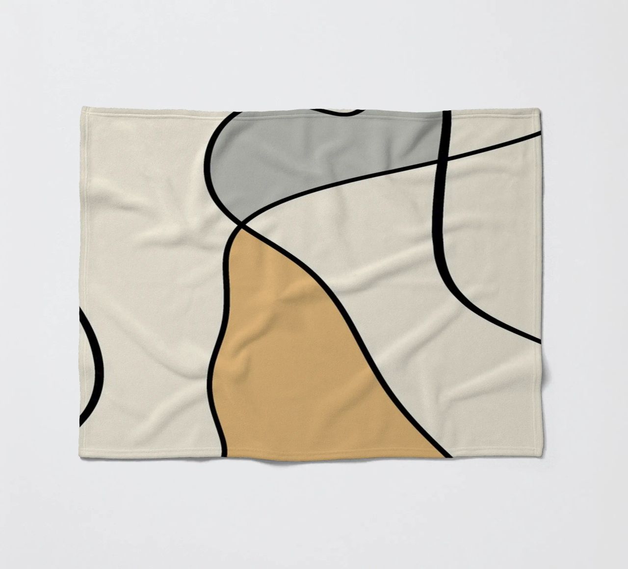 Minimal graceful line art abstract 07 coperta in pile da Little Dean