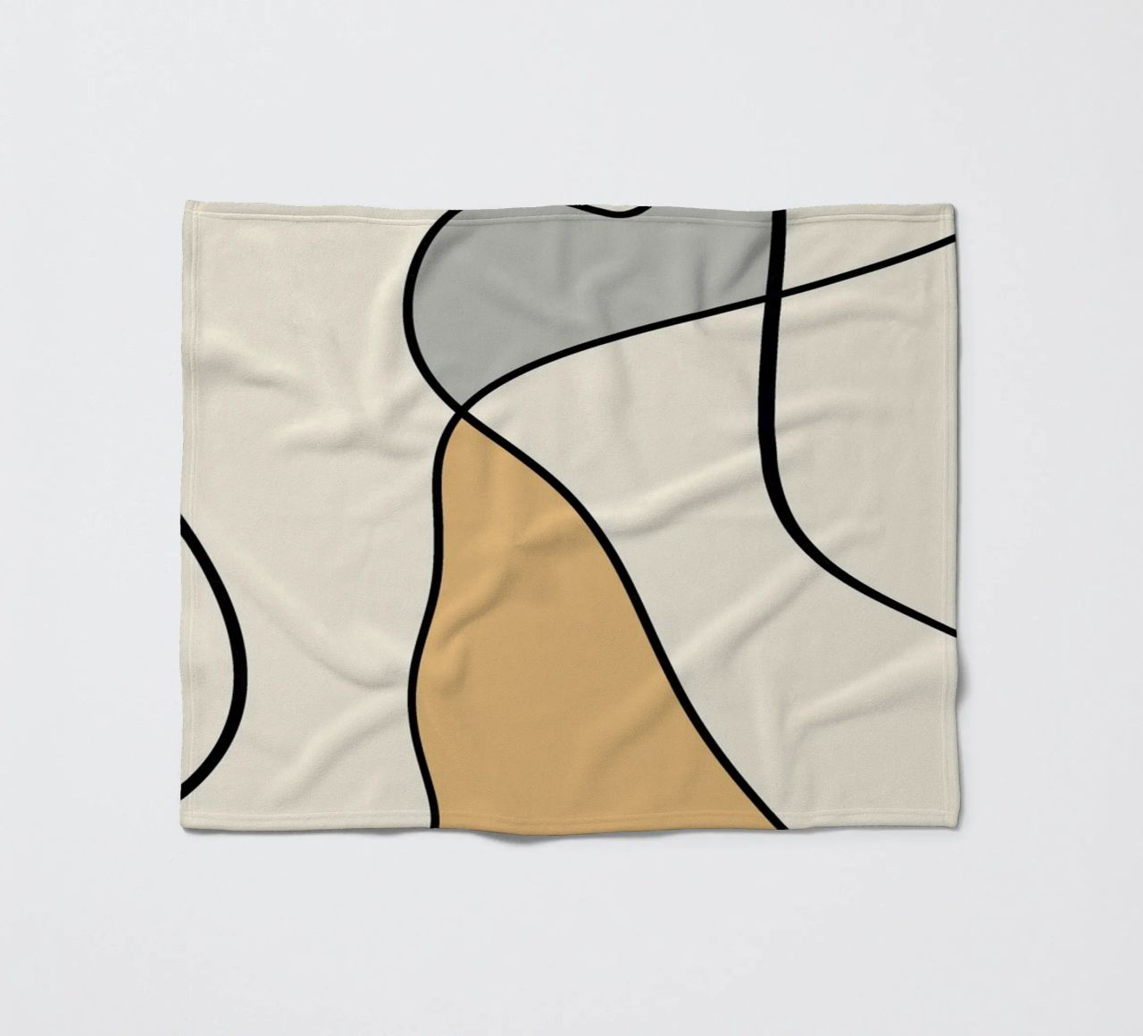 Minimal graceful line art abstract 07 coperta in pile da Little Dean