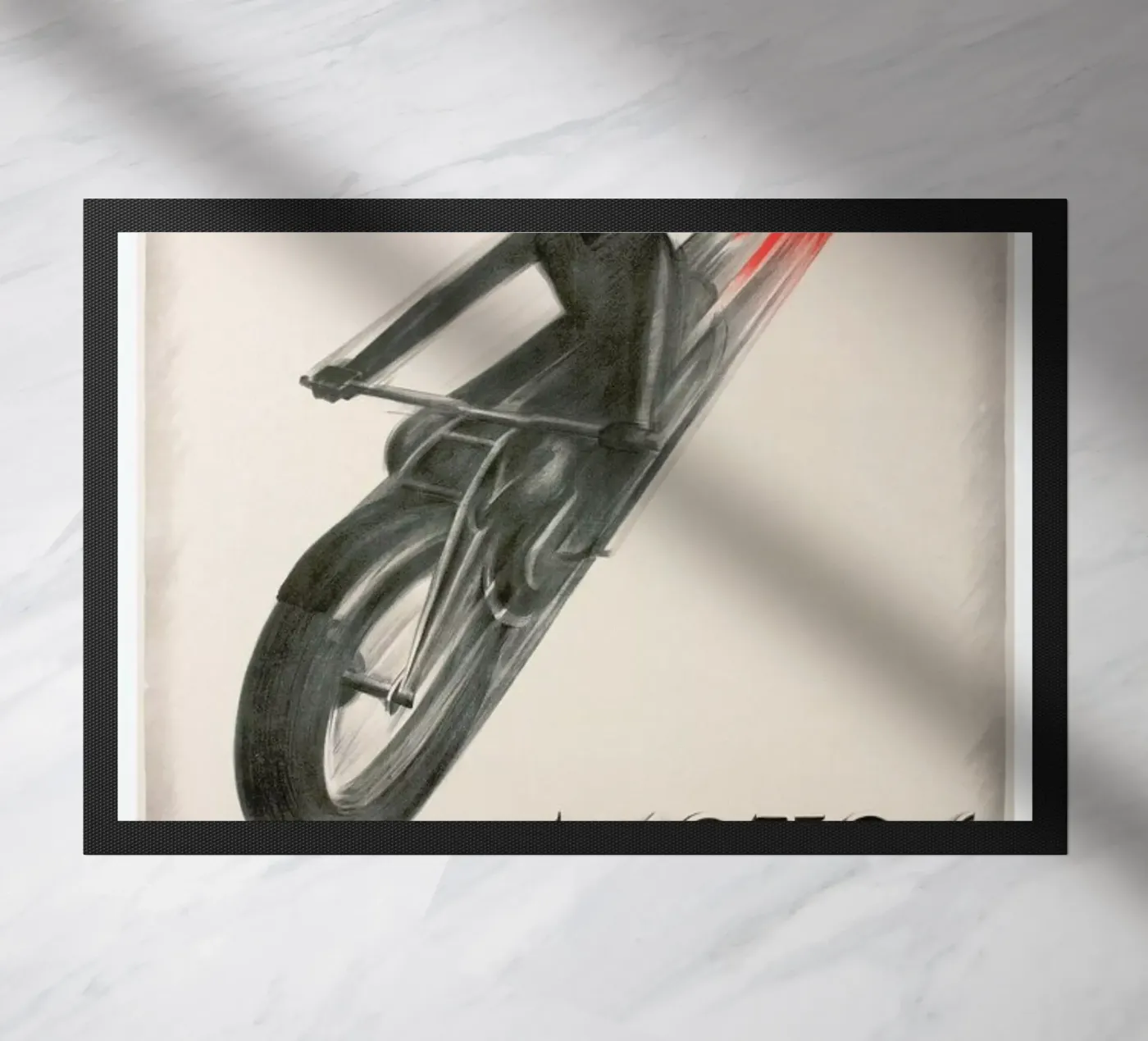 motorcycle2 doormat by Robert Livingston