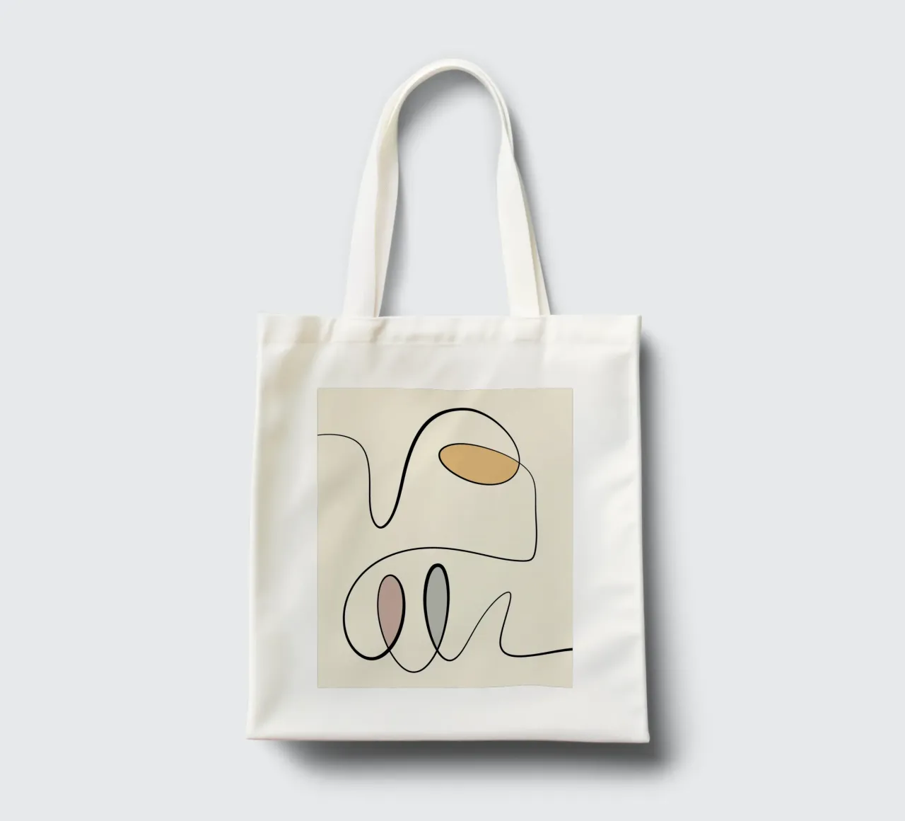 Minimal graceful line art abstract 06 borsa in juta da Little Dean