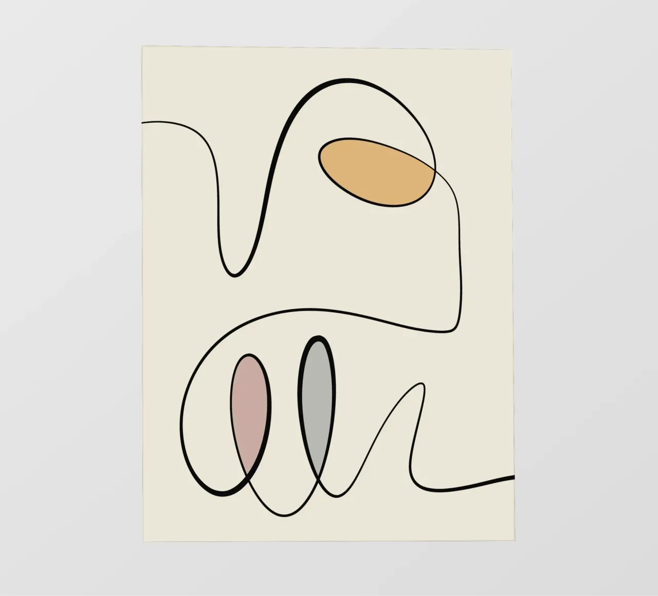 Arte lineal minimalista abstracto 06 lámina retroiluminada de Little Dean