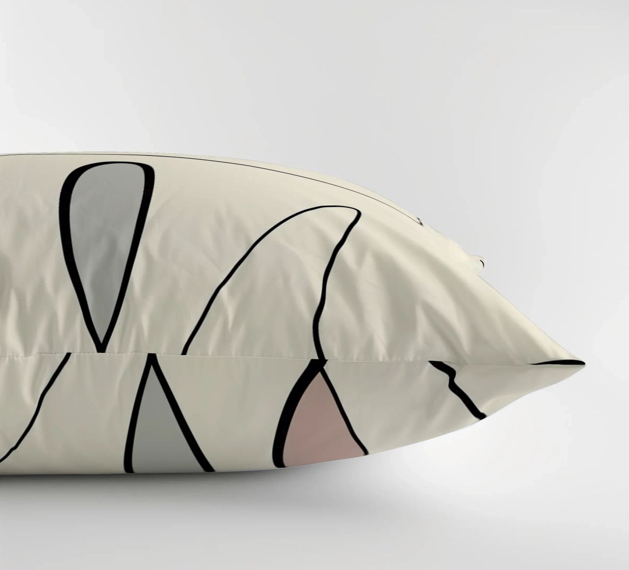 Minimal graceful line art abstract 06 decorative cushion by Little Dean