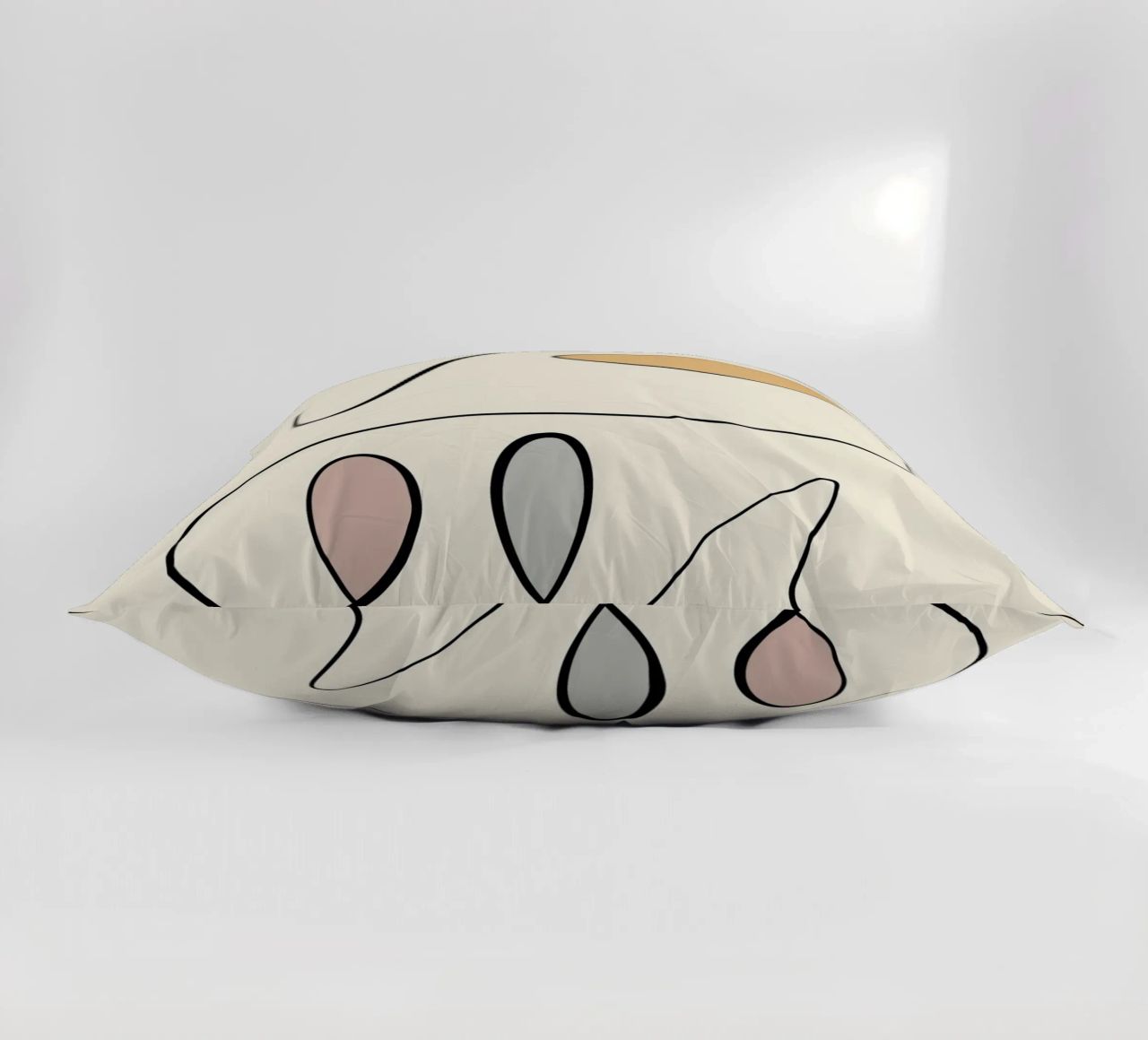 Minimal graceful line art abstract 06 decorative cushion by Little Dean