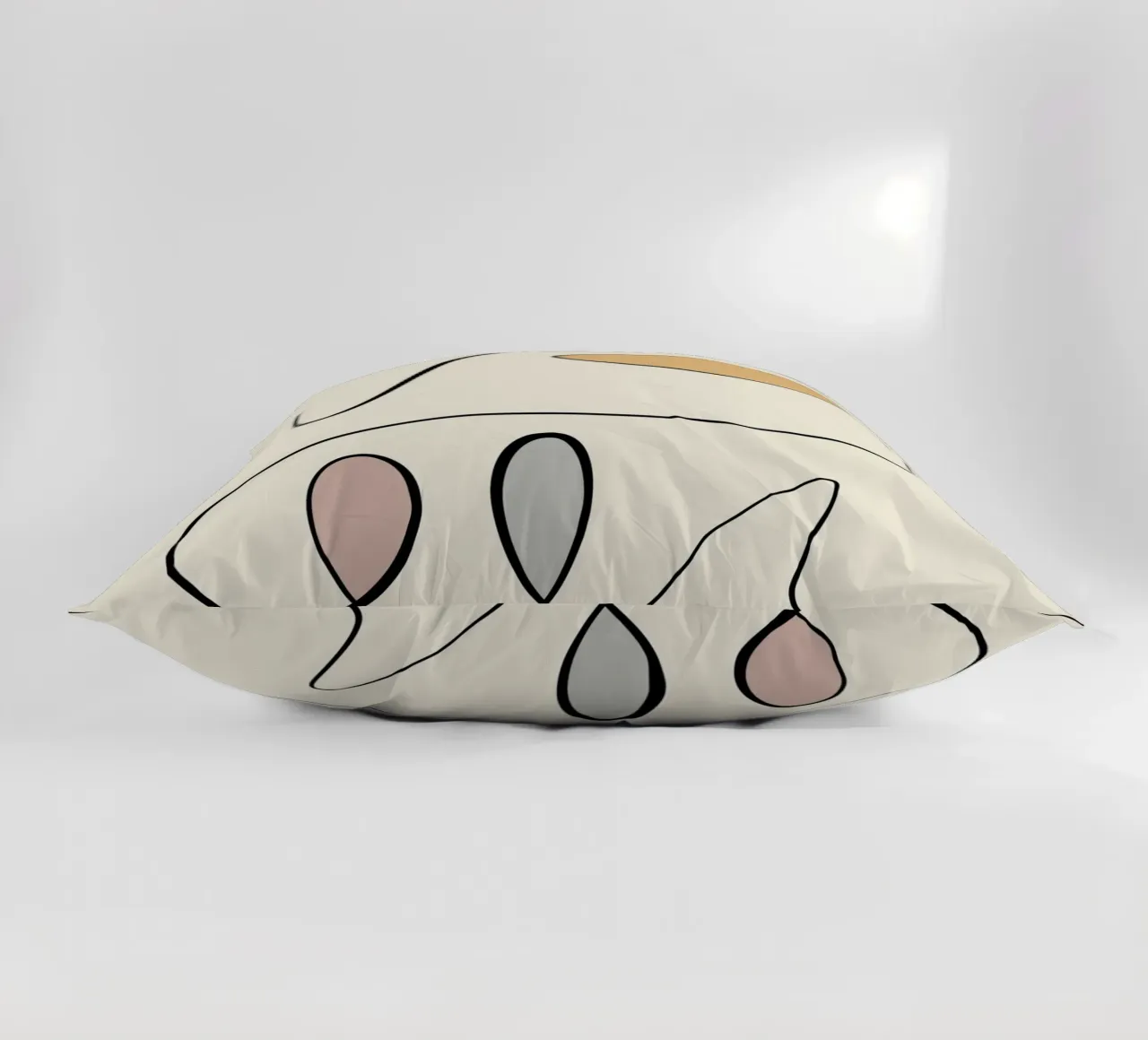 Minimal graceful line art abstract 06 cuscino da Little Dean