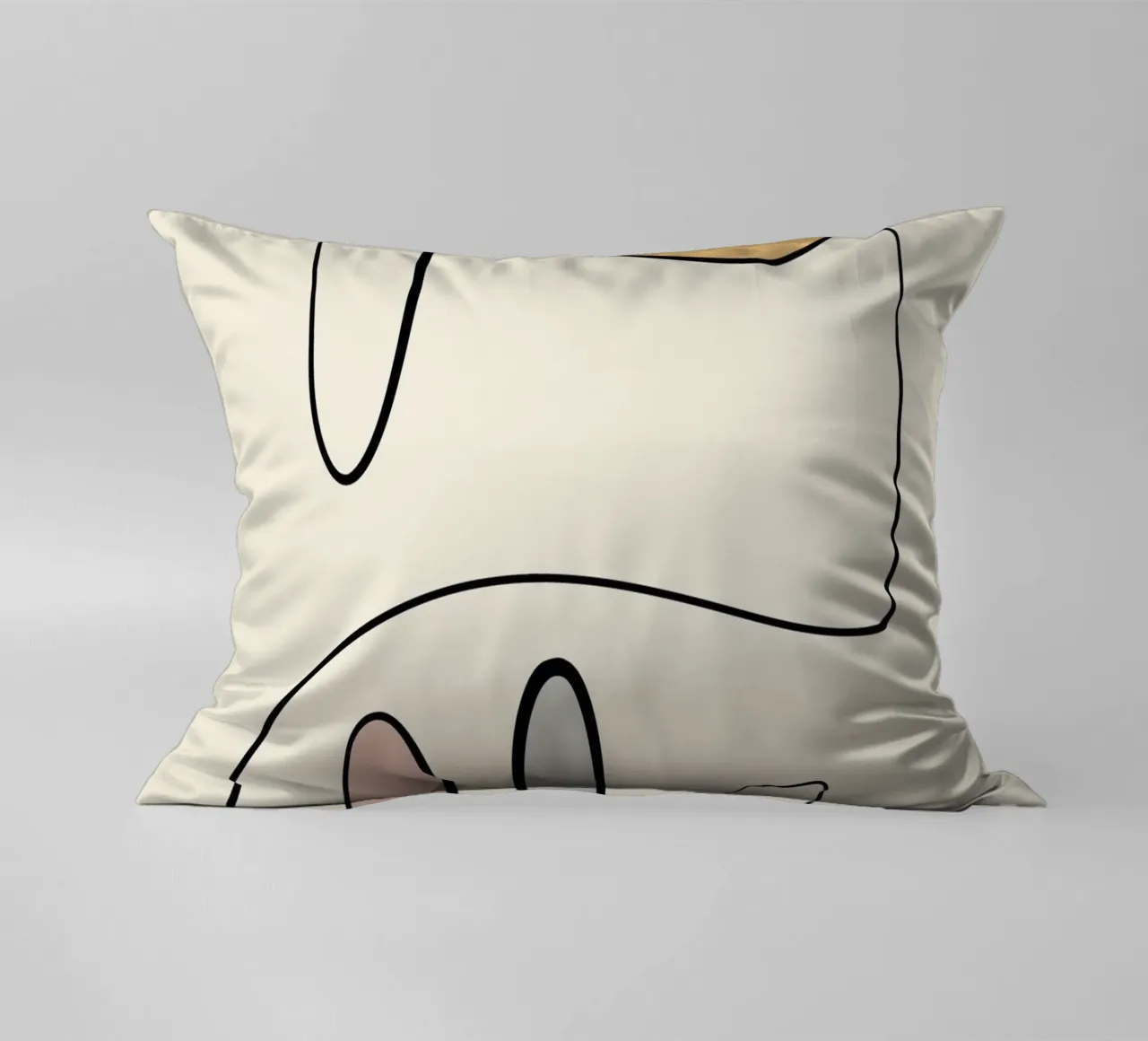 Minimal graceful line art abstract 06 cuscino da Little Dean