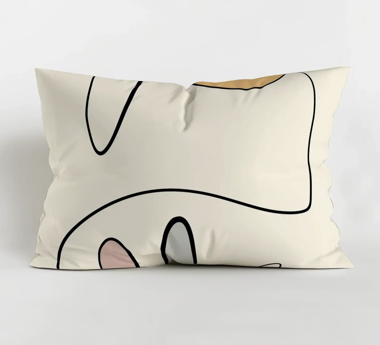 Minimal graceful line art abstract 06 cuscino da Little Dean