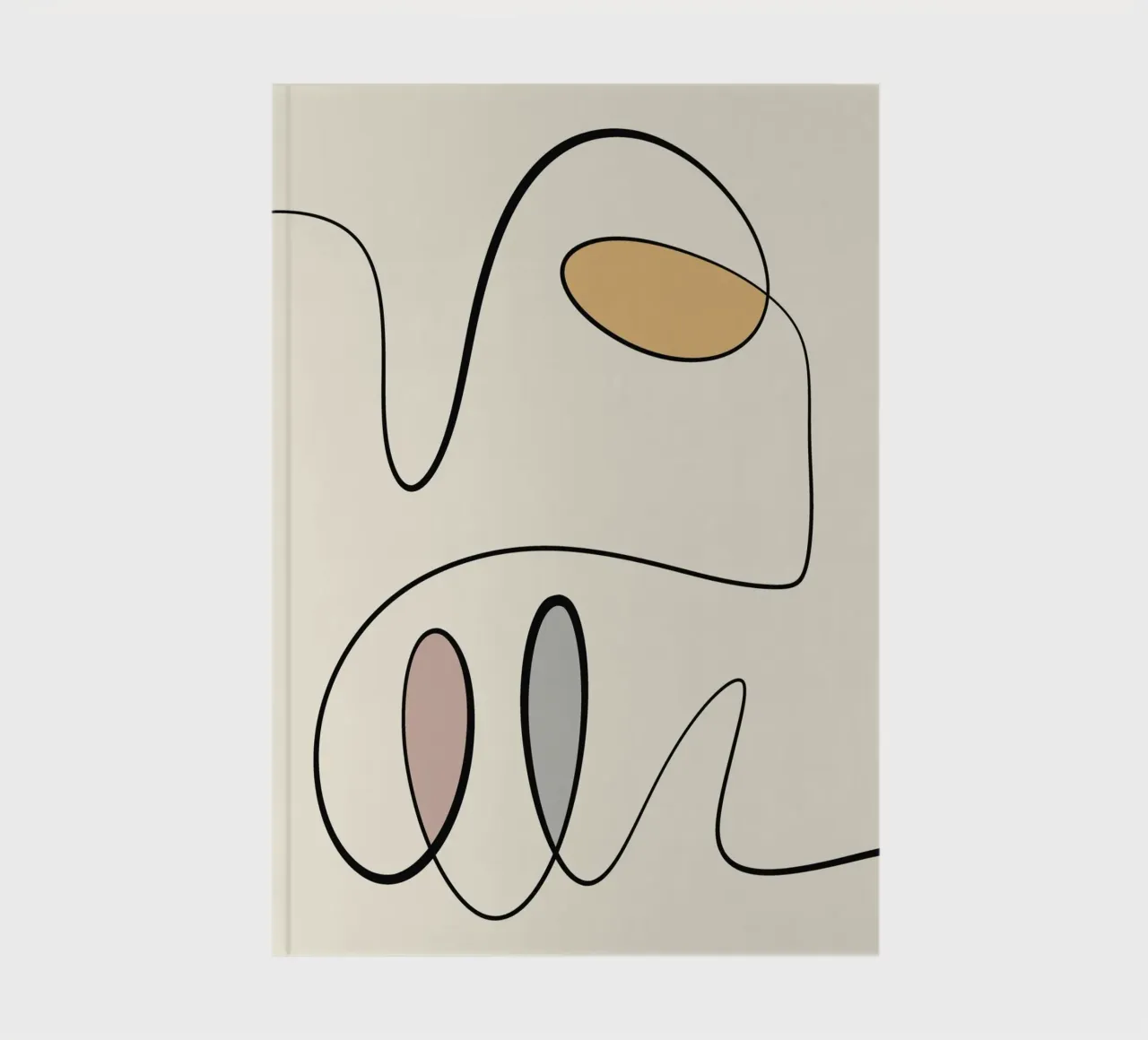 Minimale anmutige Linie Kunst abstrakt 06 Notizbuch von Little Dean