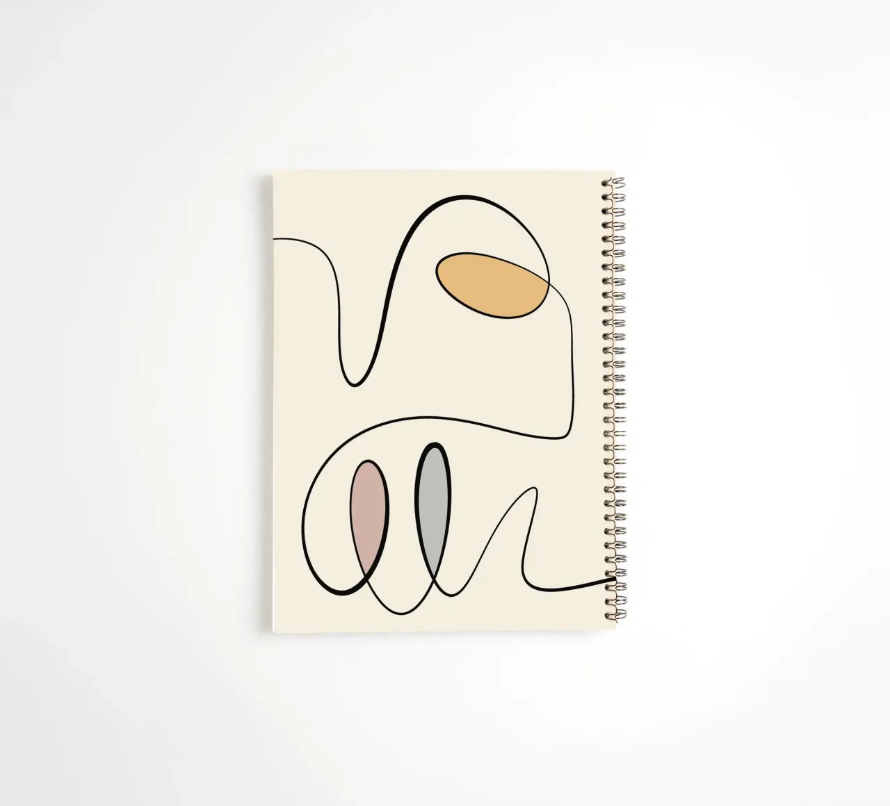Minimale anmutige Linie Kunst abstrakt 06 Ringbuch von Little Dean