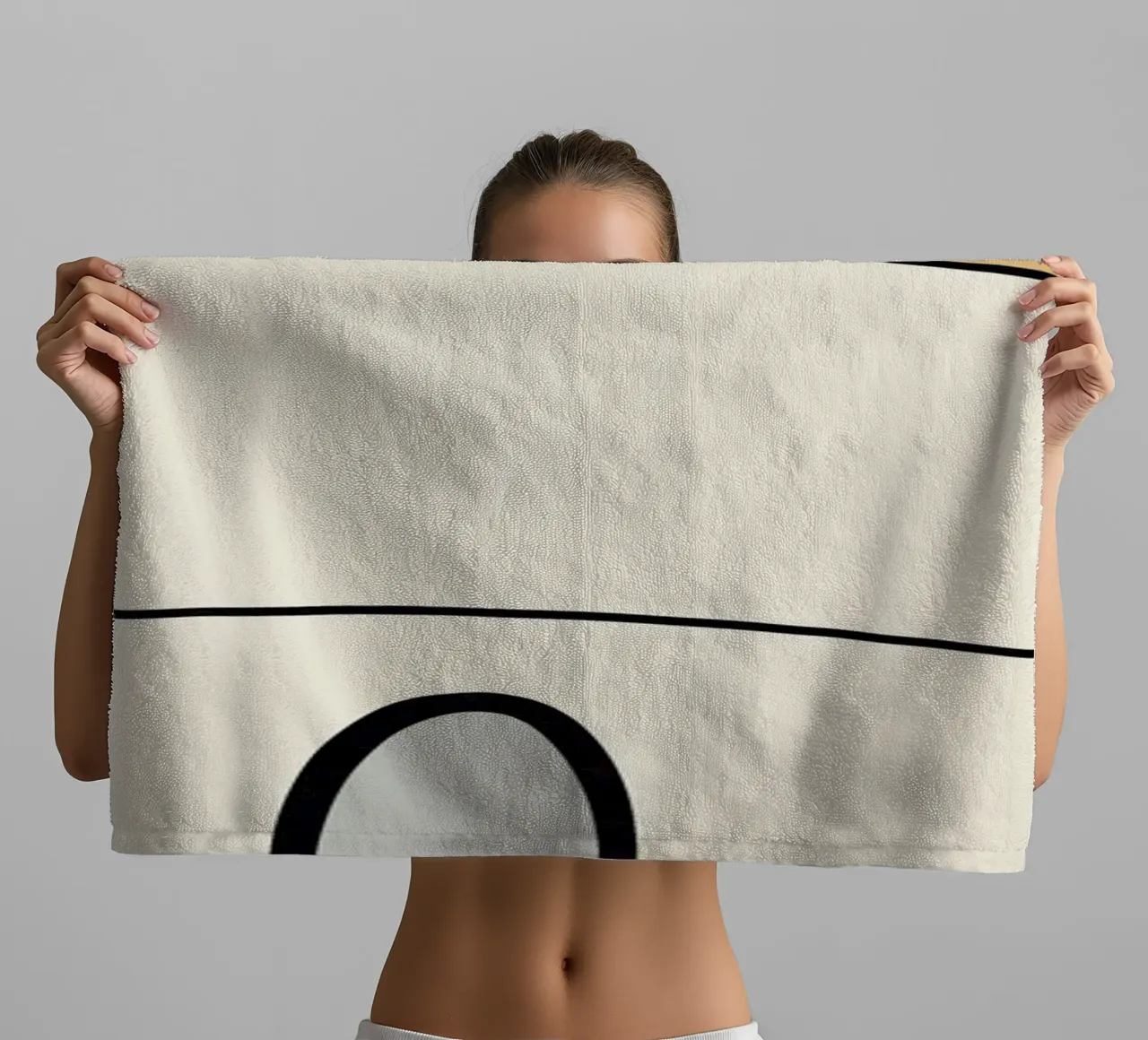 Minimal graceful line art abstract 06 asciugamano da bagno da Little Dean