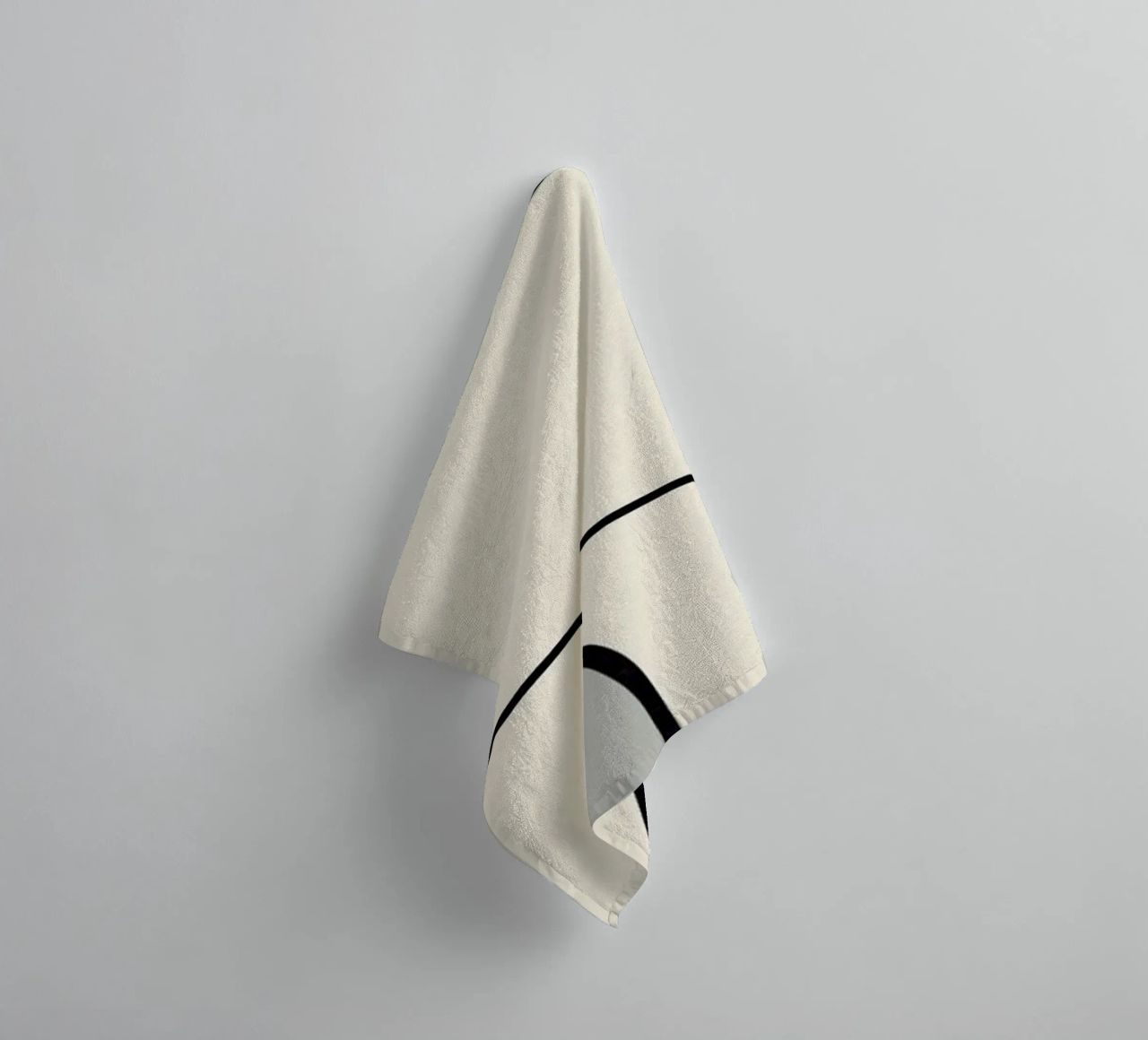 Minimal graceful line art abstract 06 towel by Little Dean