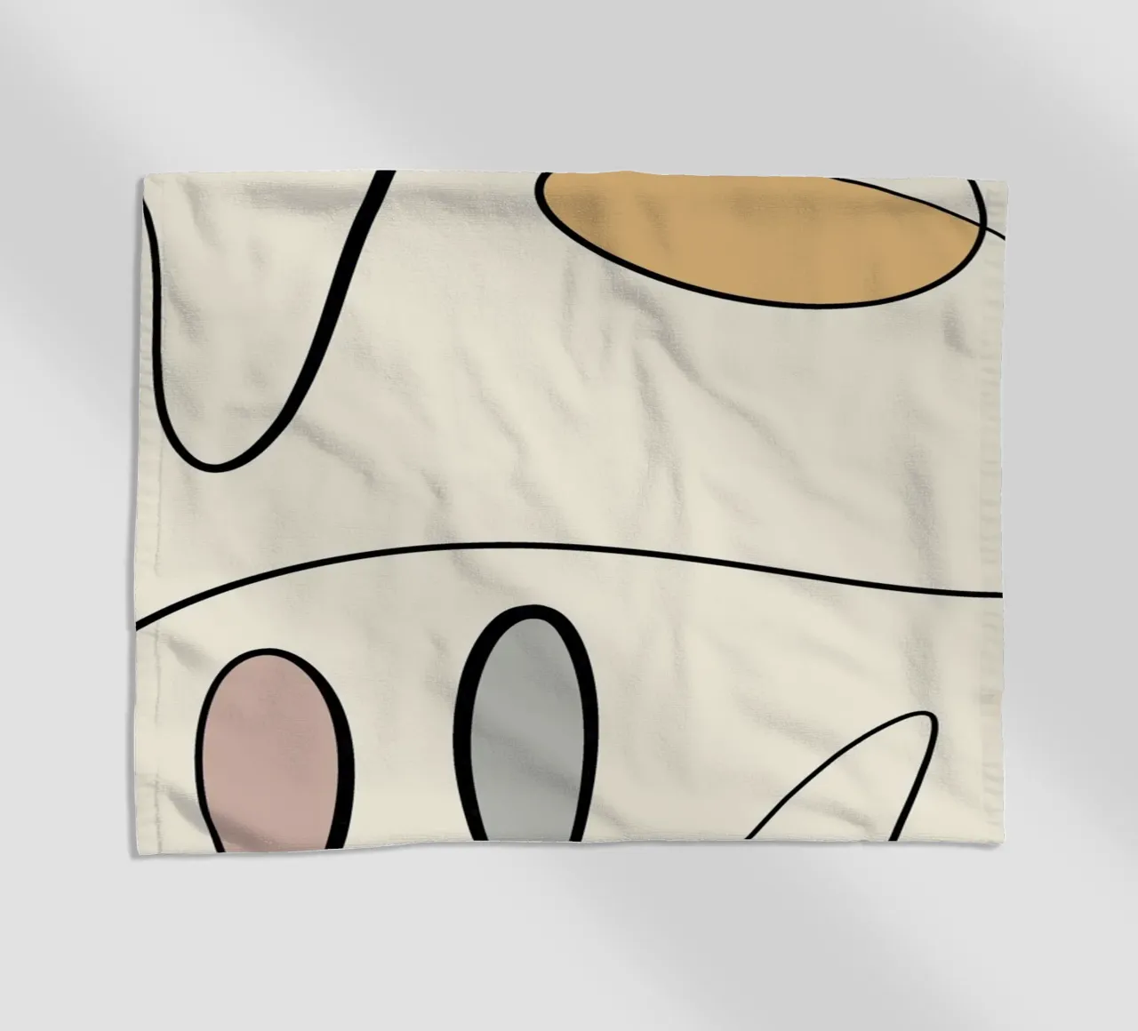 Arte lineal minimalista abstracto 06 toalla de playa de Little Dean