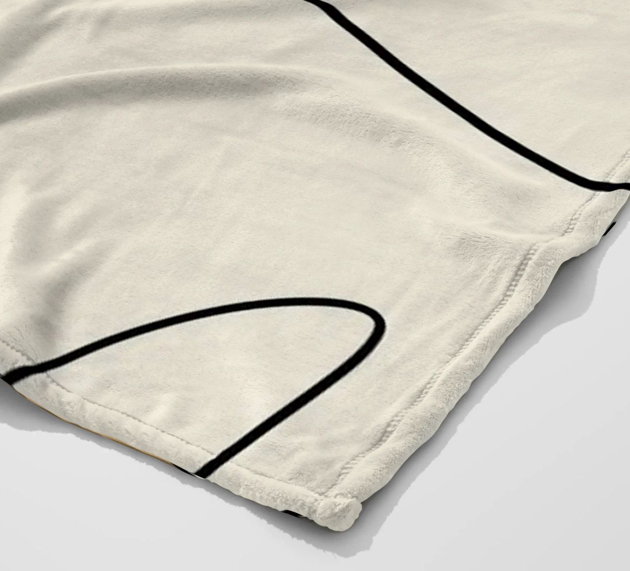 Minimal graceful line art abstract 06 fleece blanket by Little Dean
