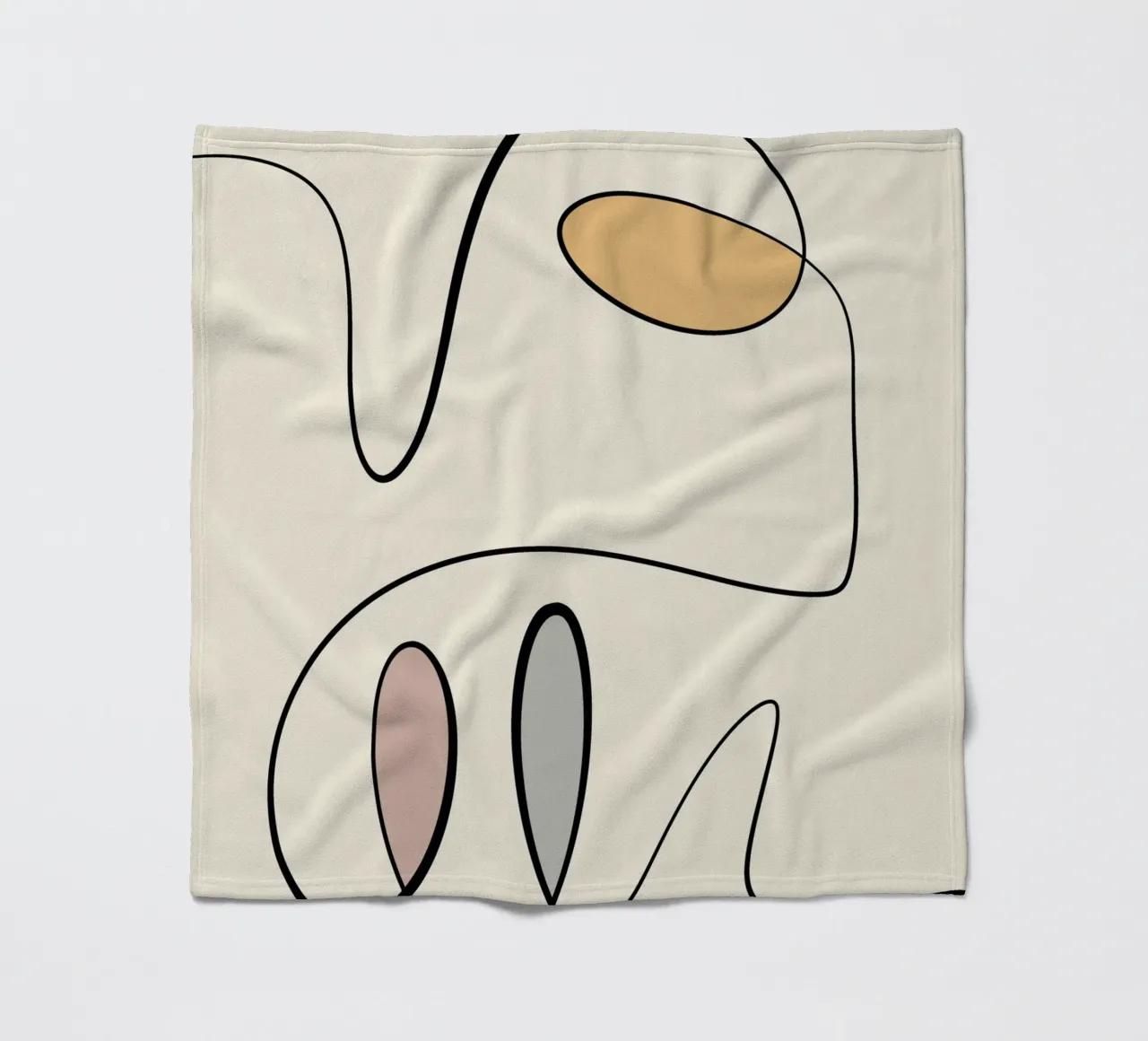 Minimal graceful line art abstract 06 coperta in pile da Little Dean