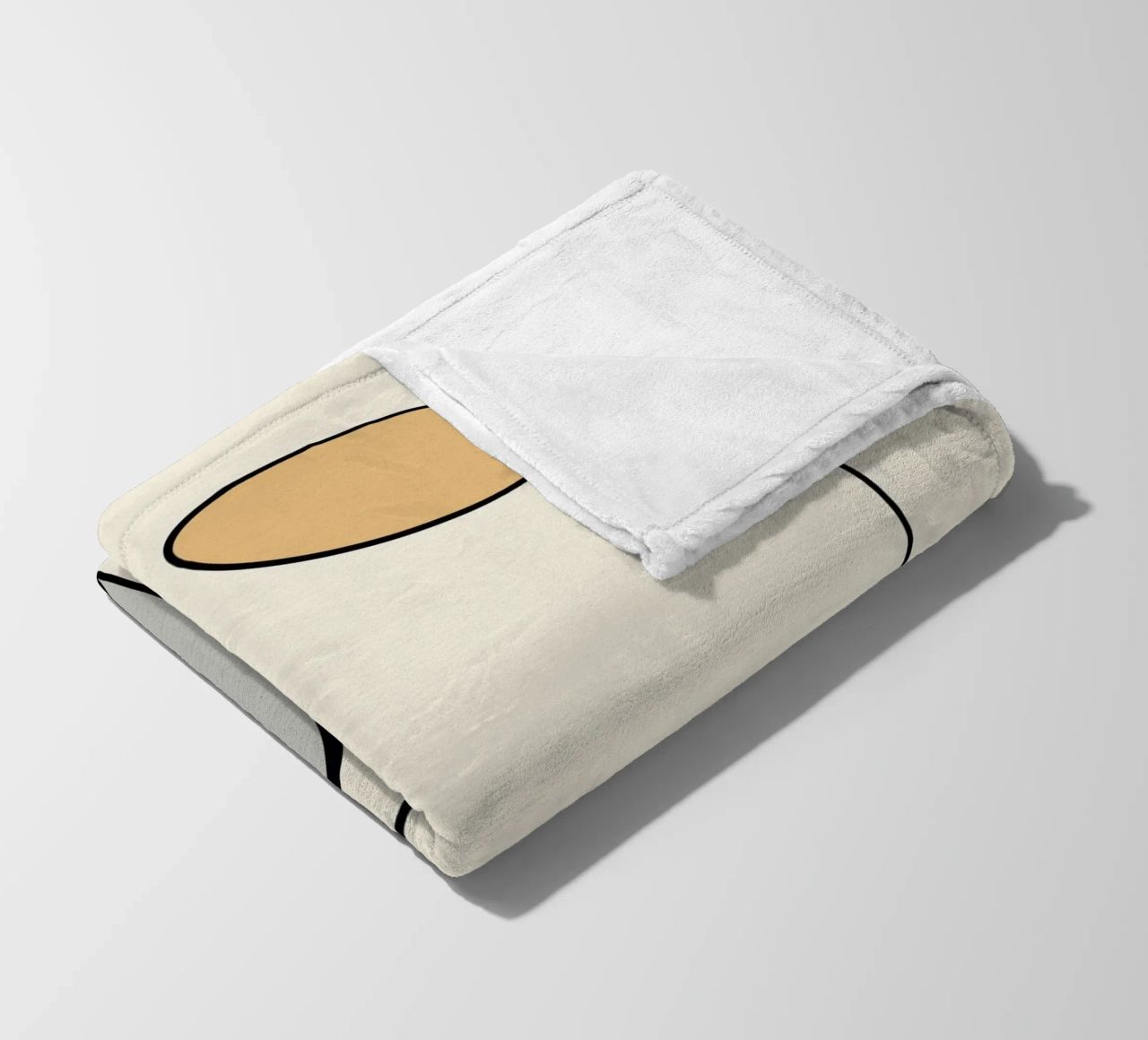 Minimal graceful line art abstract 06 fleece blanket by Little Dean