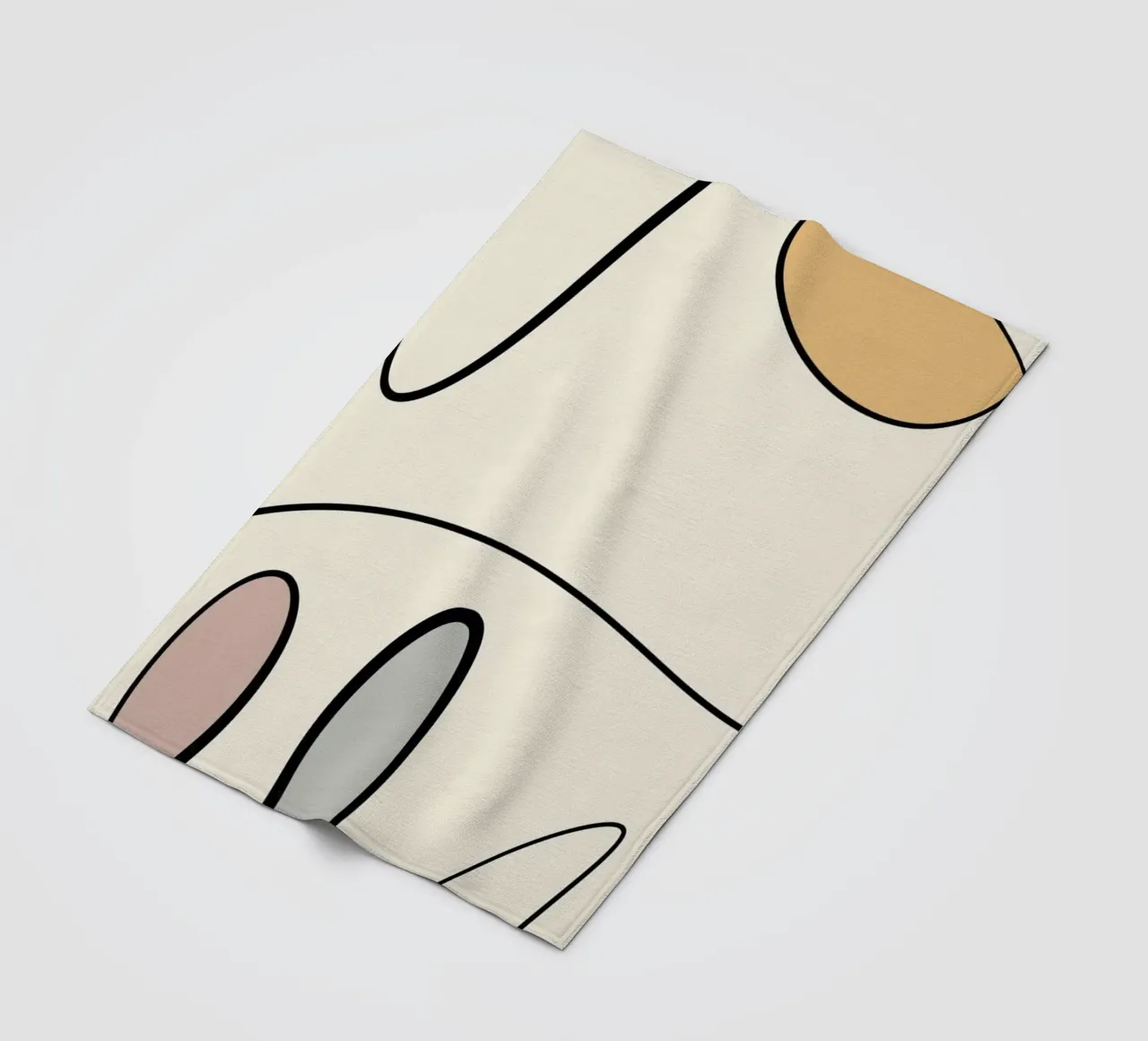 Minimal graceful line art abstract 06 coperta in pile da Little Dean
