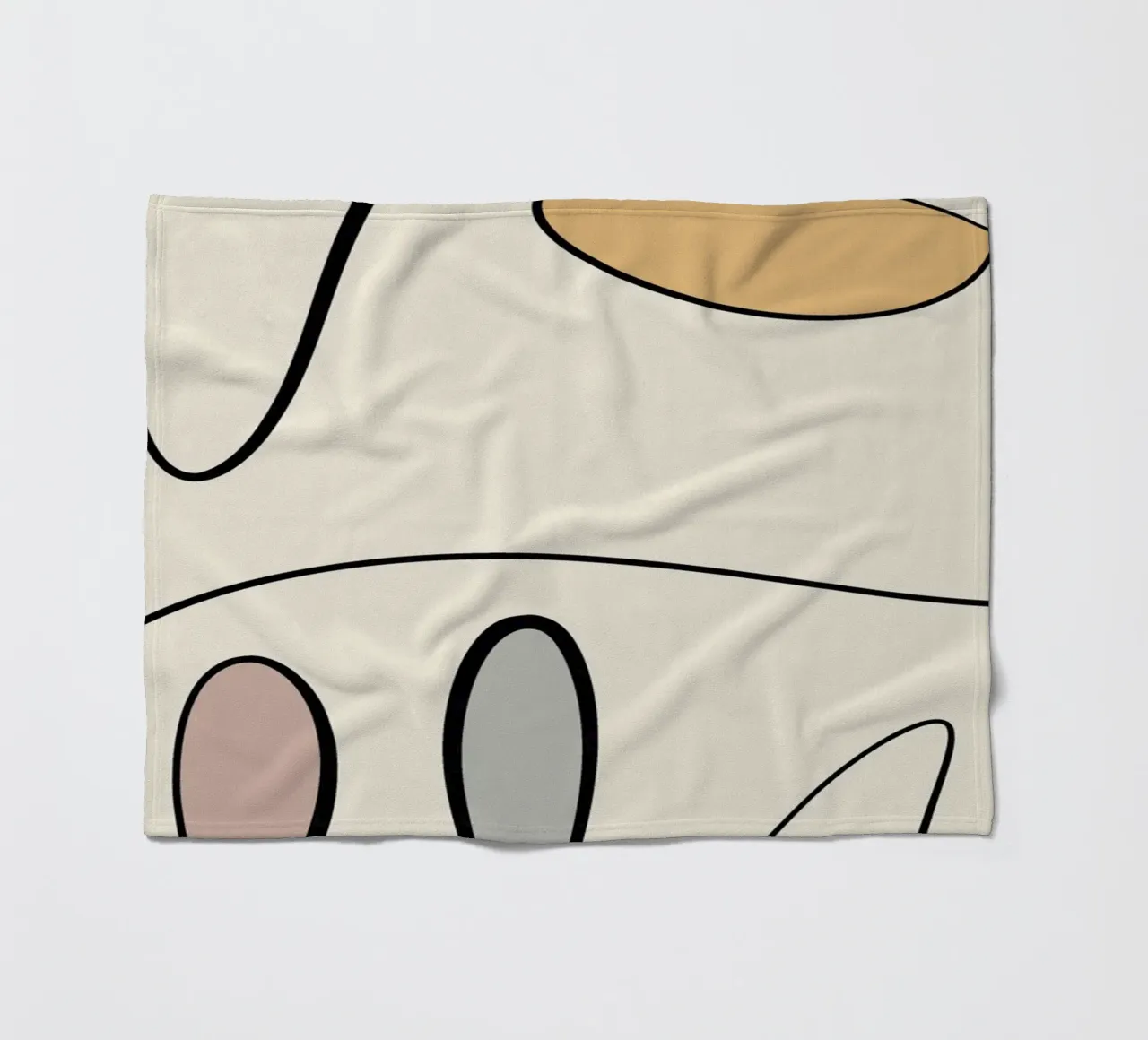 Minimal graceful line art abstract 06 coperta in pile da Little Dean