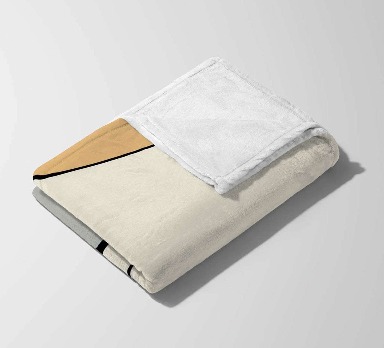 Minimal graceful line art abstract 06 fleece blanket by Little Dean