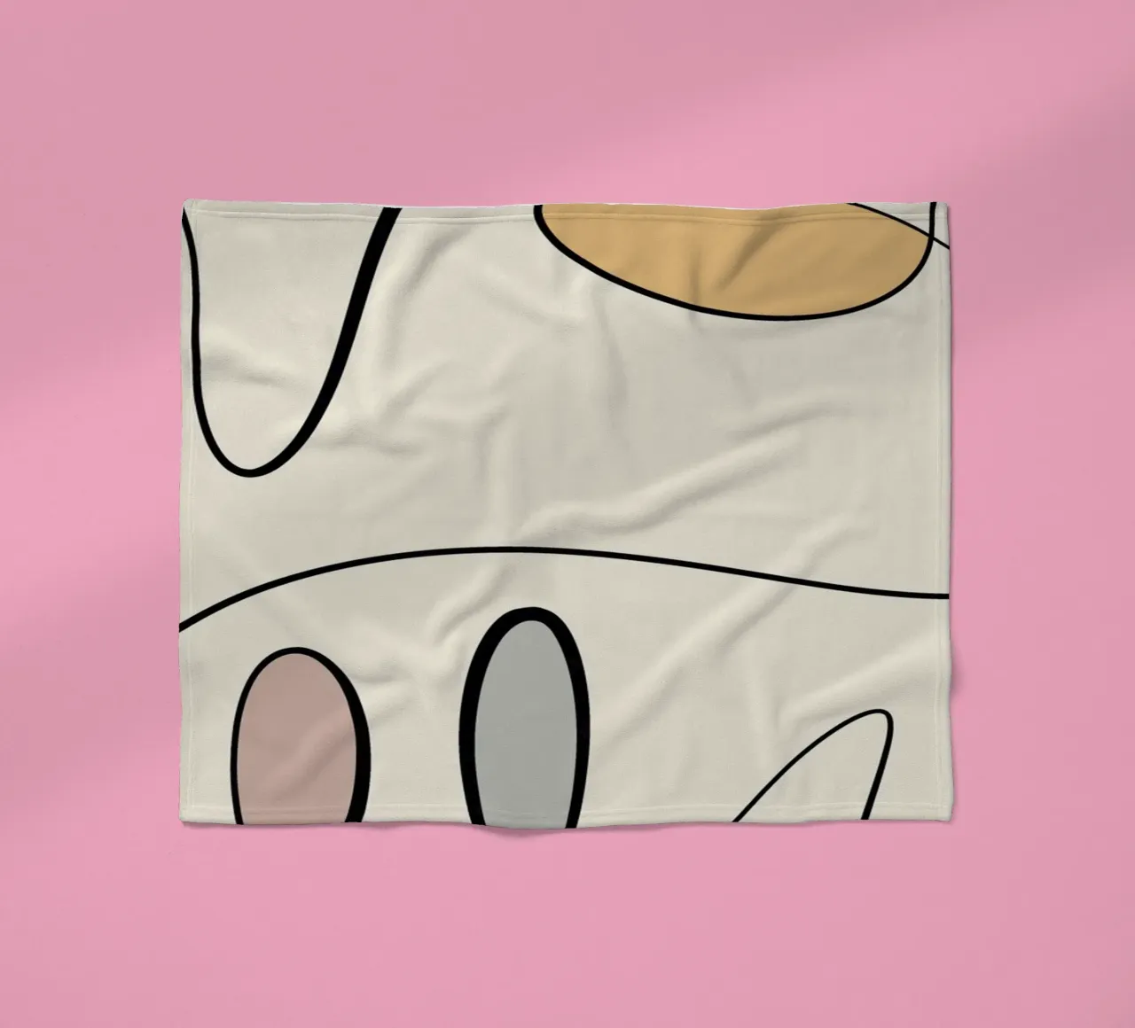 Minimal graceful line art abstract 06 coperta in pile da Little Dean