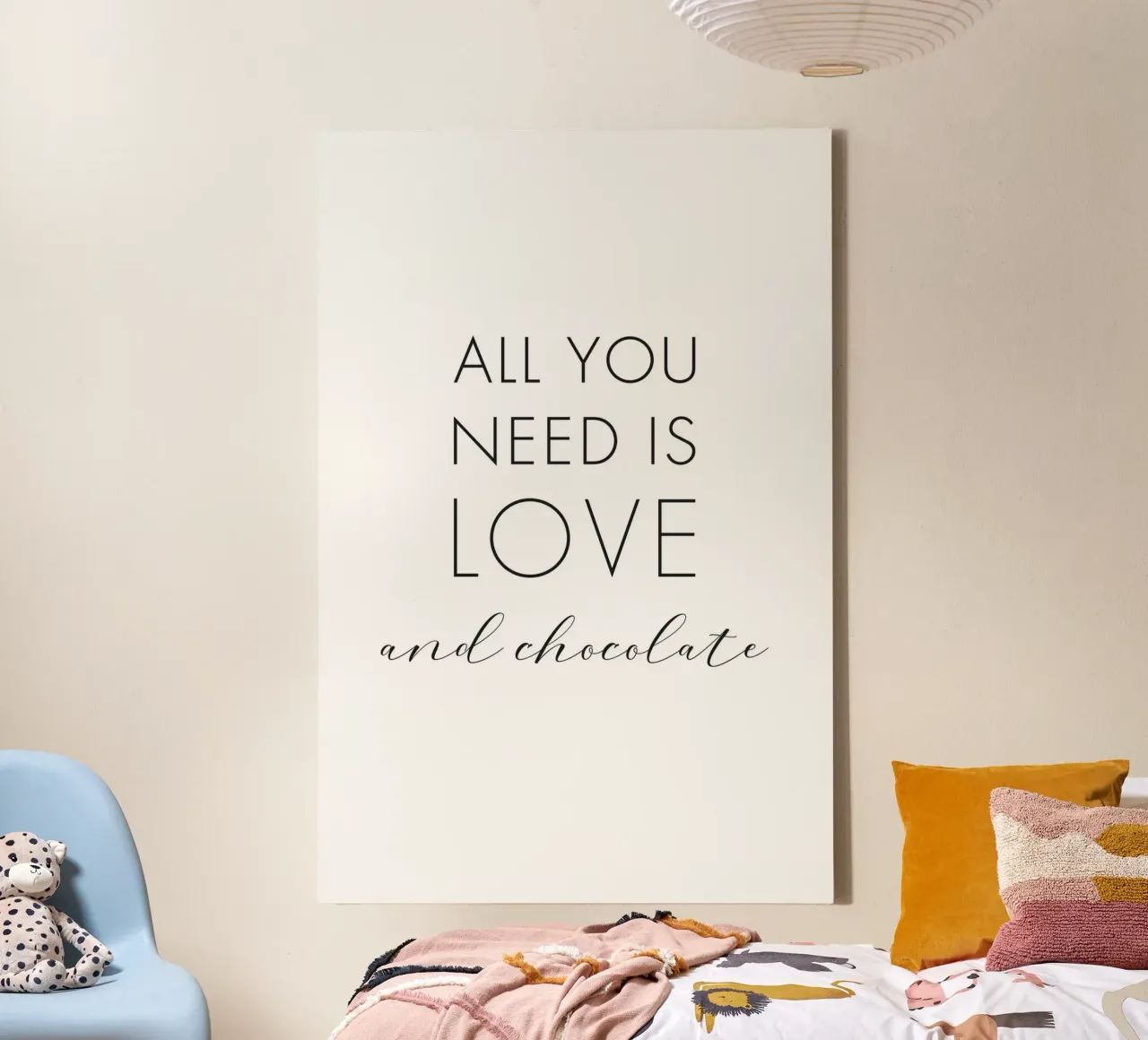 All you need is love and chocolate canvas by NouveauPrints