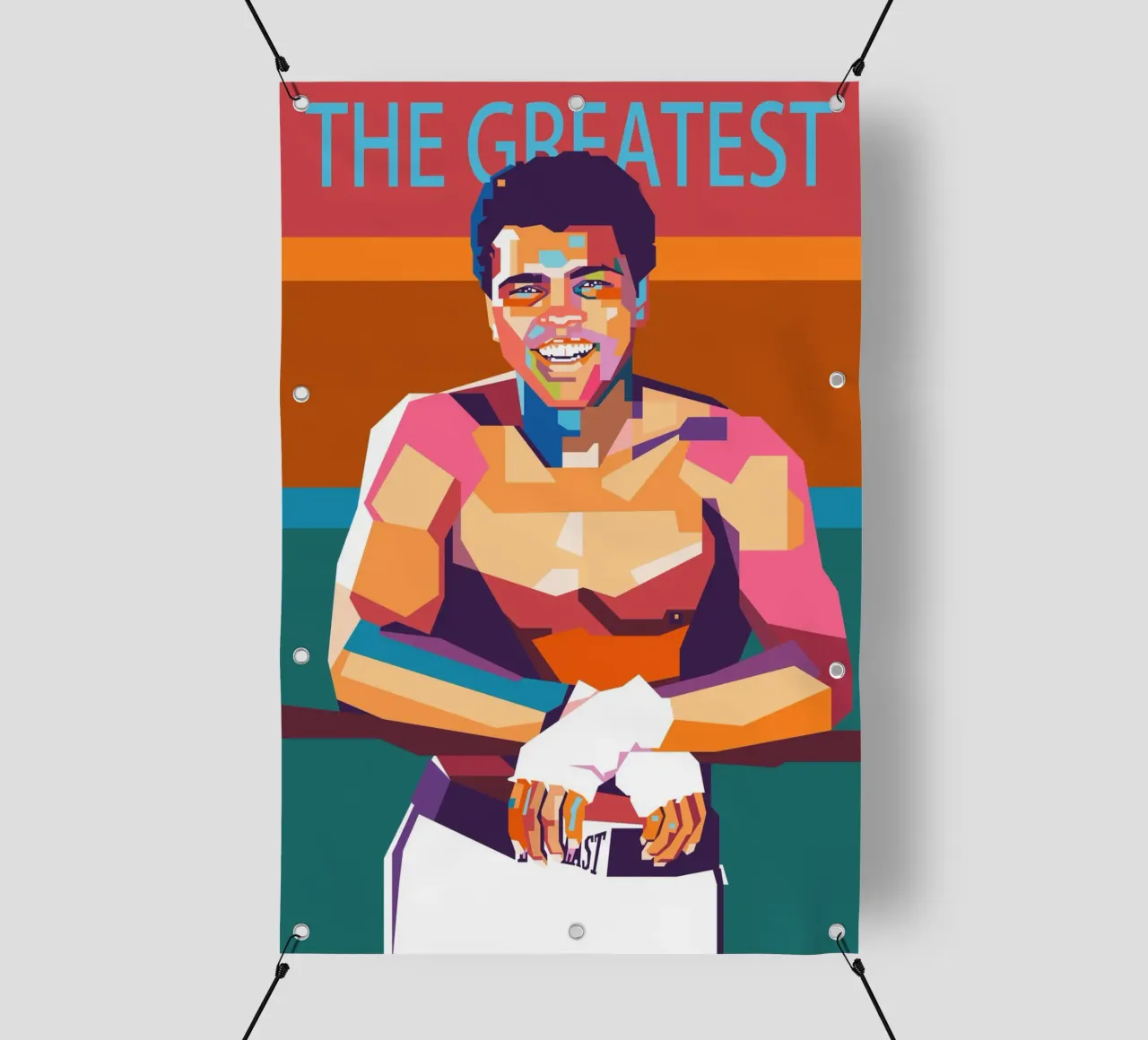 Il più grande Mohammad Ali telo in pvc da Hantamrata