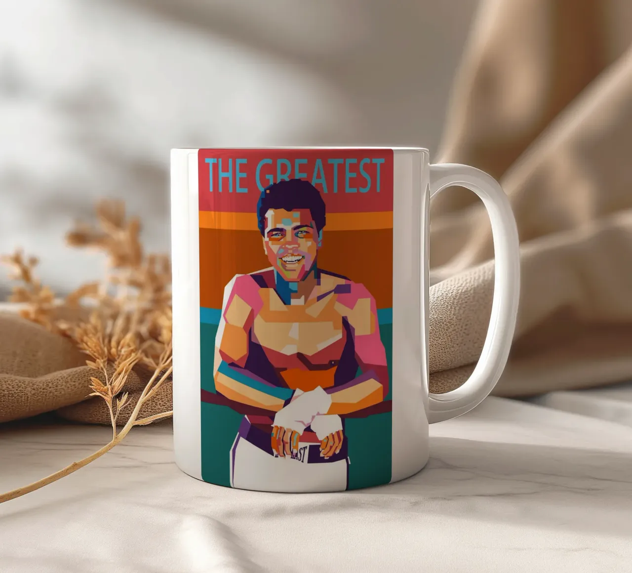 El más grande Mohammad Ali taza de cerámica de Hantamrata