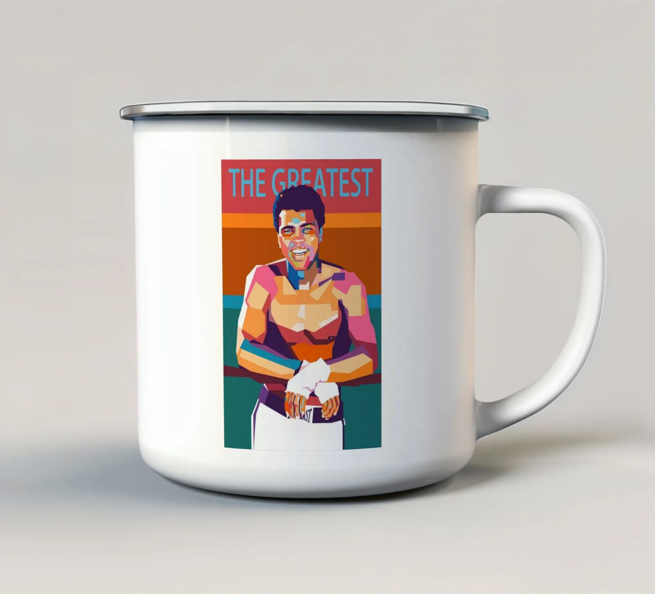 Il più grande Mohammad Ali tazza in smalto da Hantamrata
