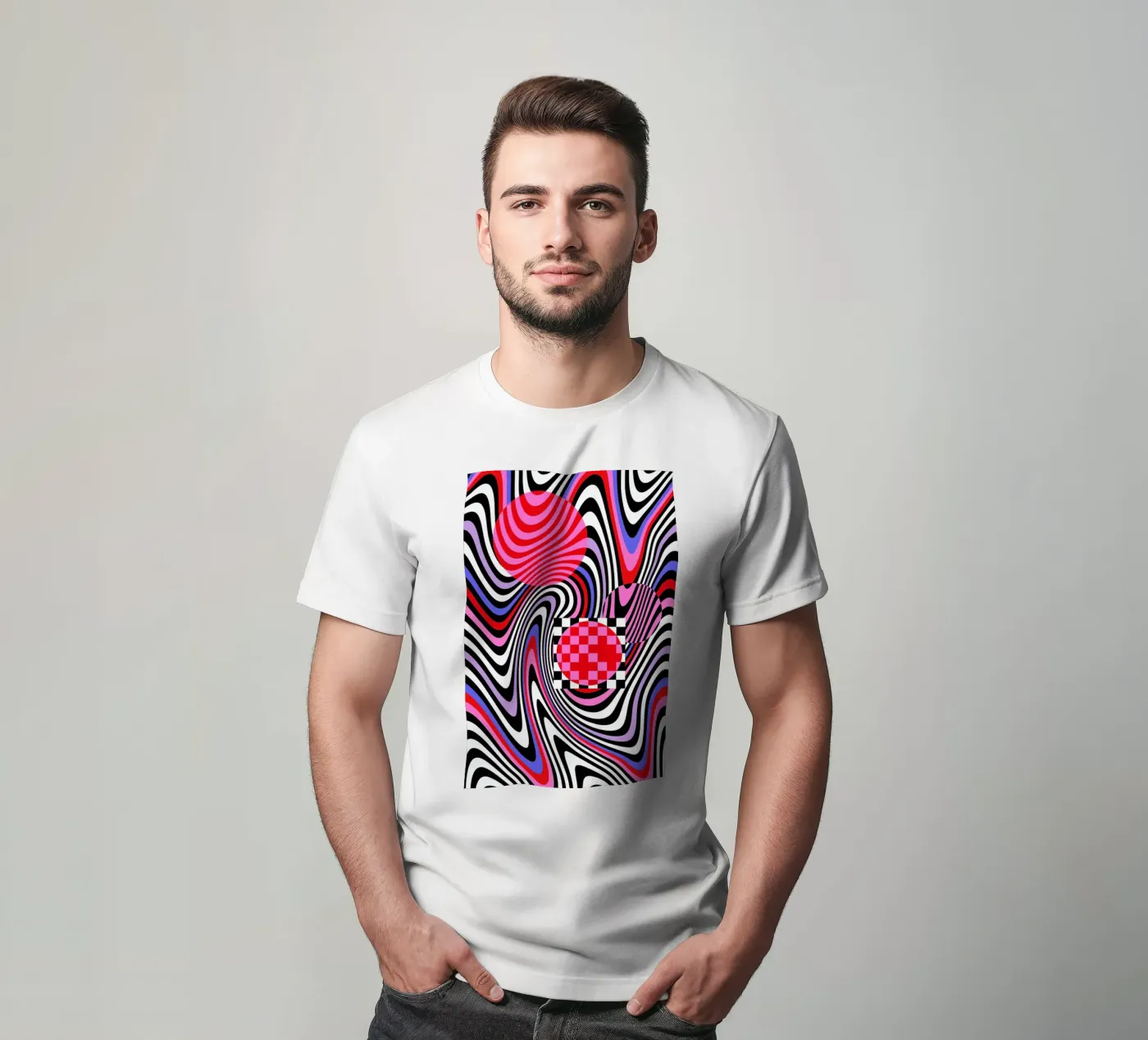 Optical Waves t-shirt da La Come Di