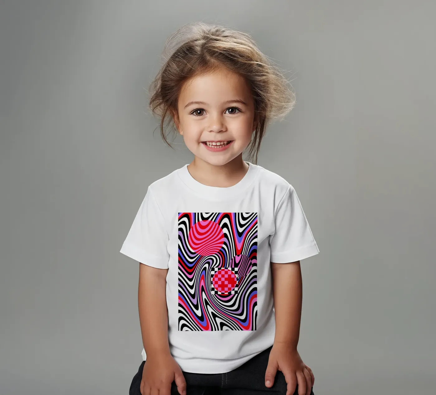 Optical Waves kinder t-shirt van La Come Di