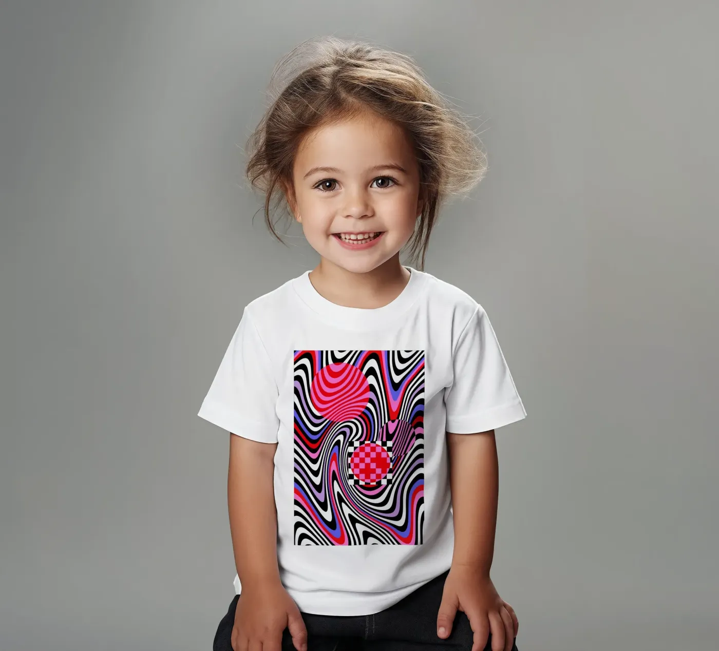 Optical Waves kinder t-shirt van La Come Di