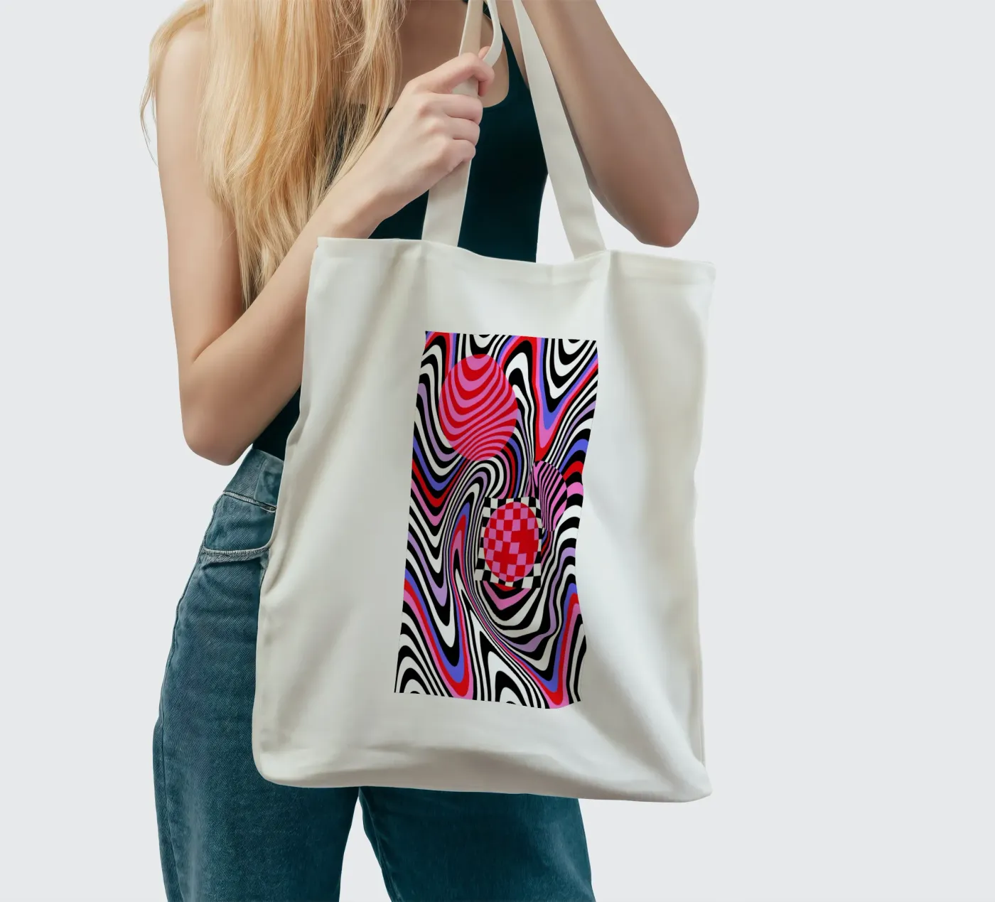 Optical Waves tote bag by La Come Di
