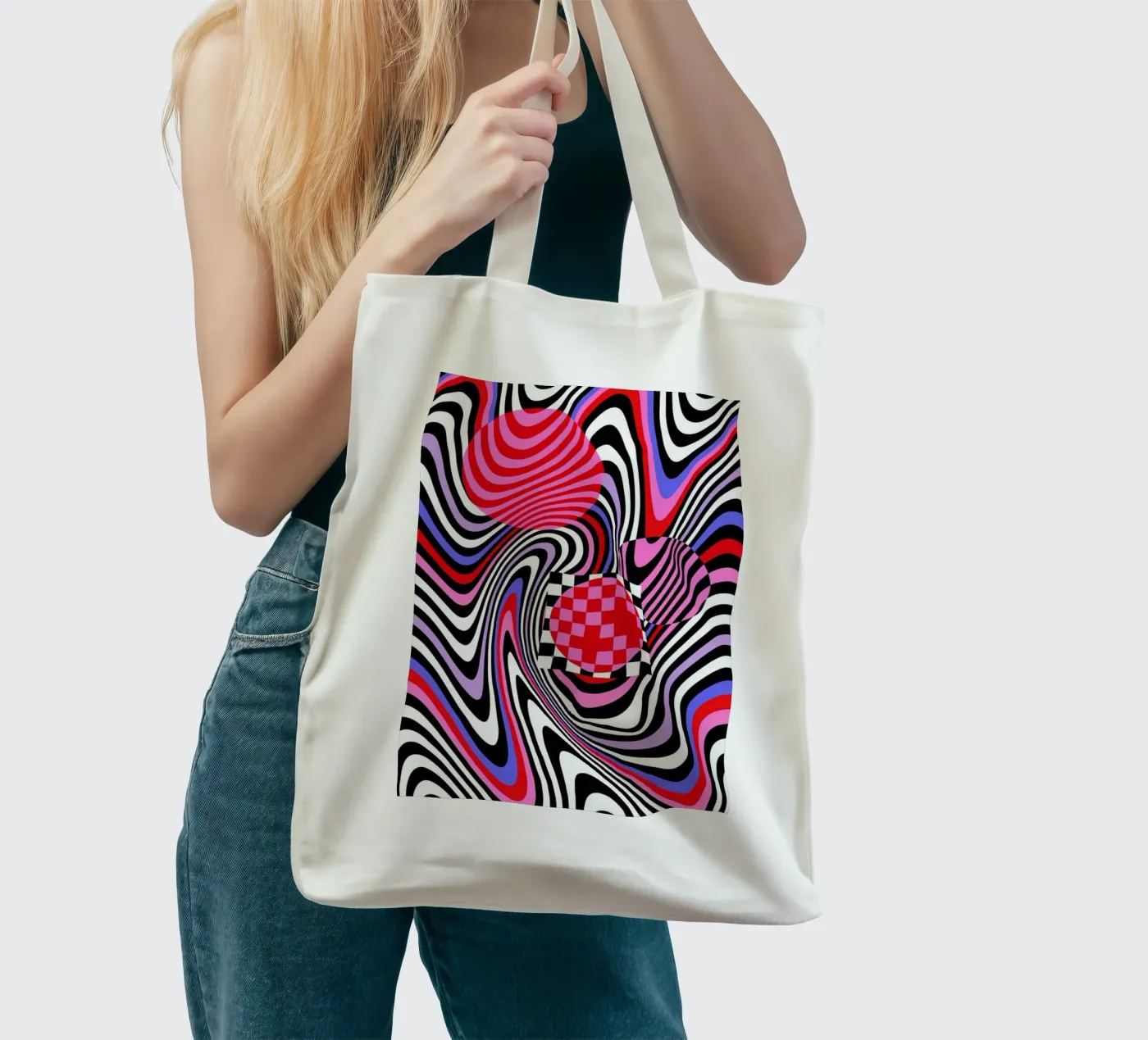 Optical Waves tote bag by La Come Di