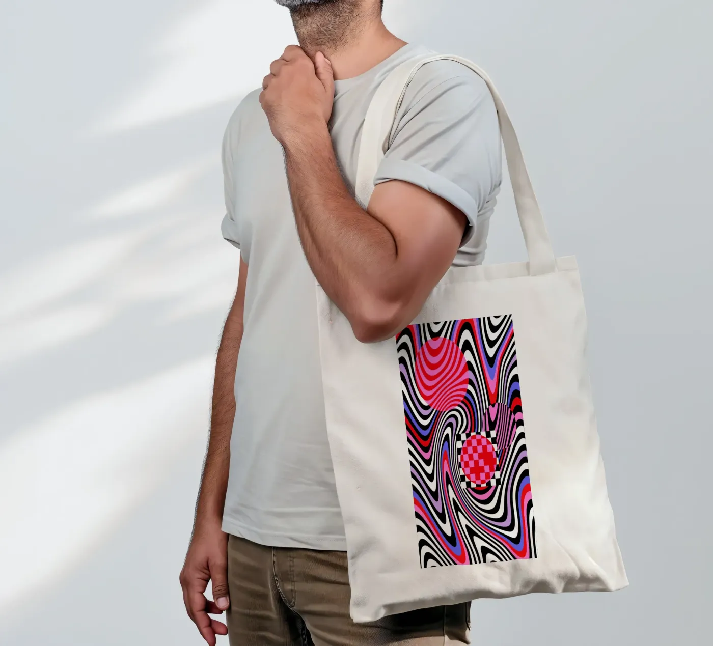 Optical Waves tote bag by La Come Di