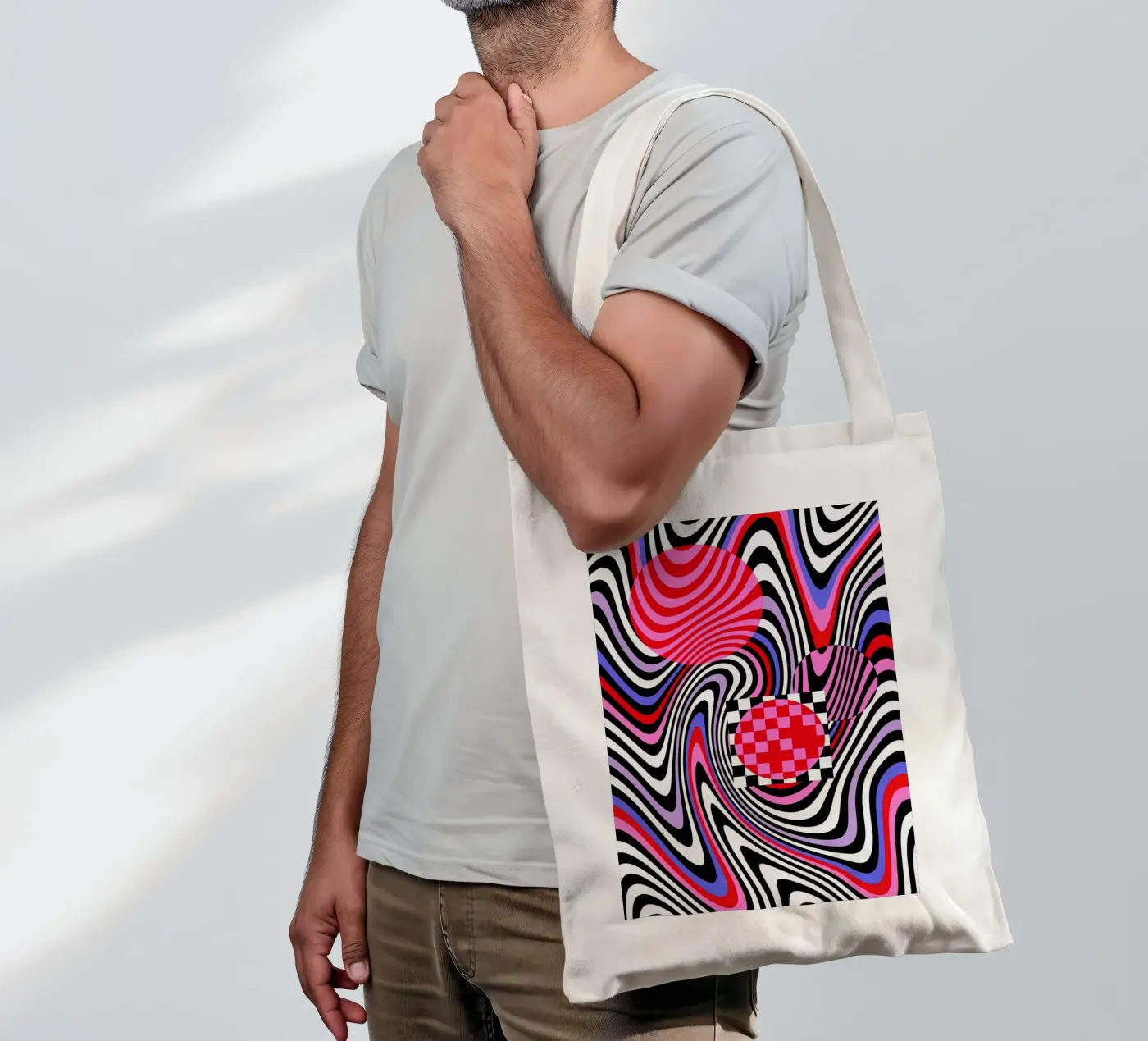 Optical Waves tote bag by La Come Di