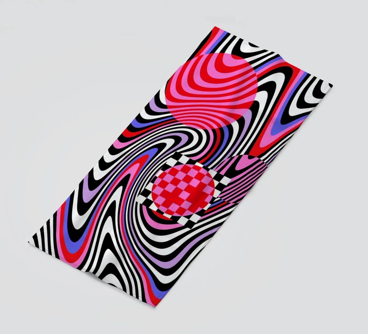 Optical Waves beach towel by La Come Di