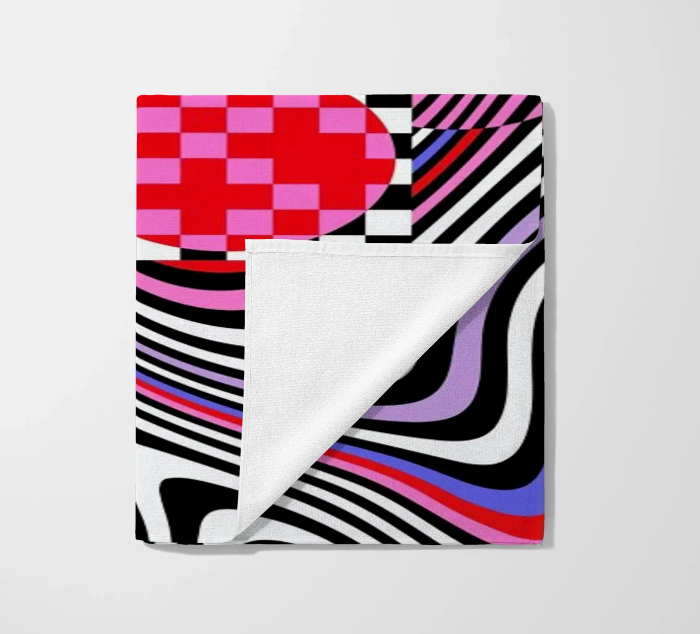 Optical Waves beach towel by La Come Di