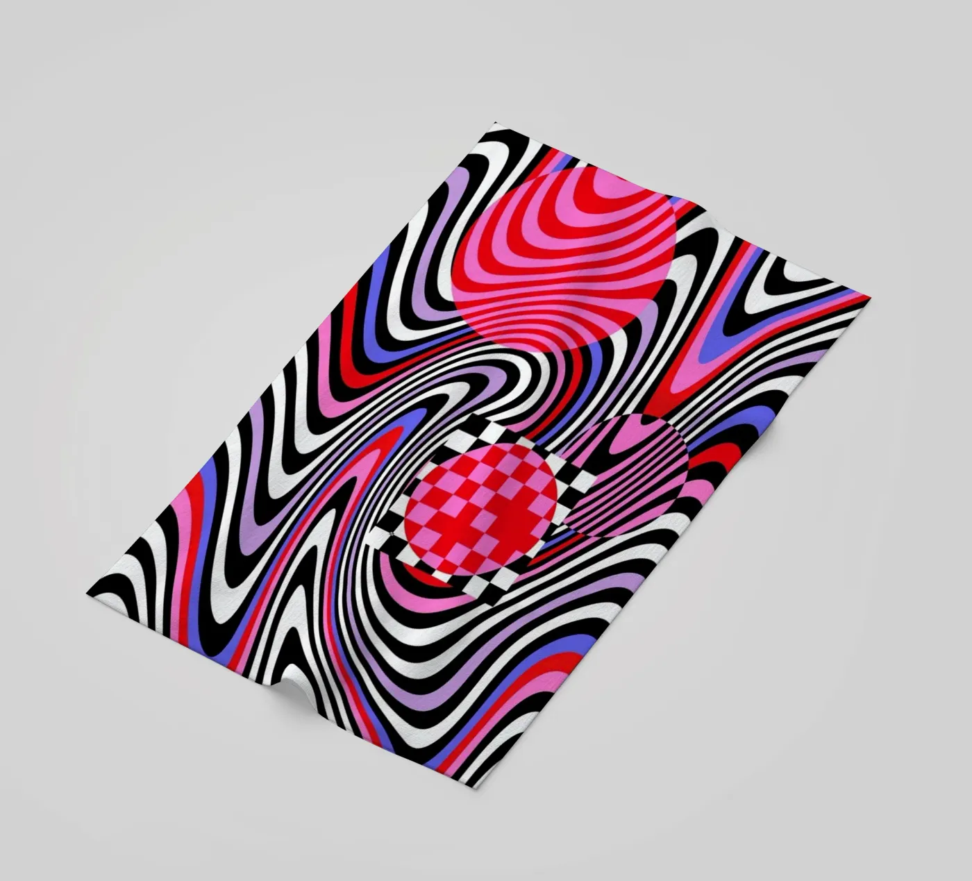 Optical Waves beach towel by La Come Di