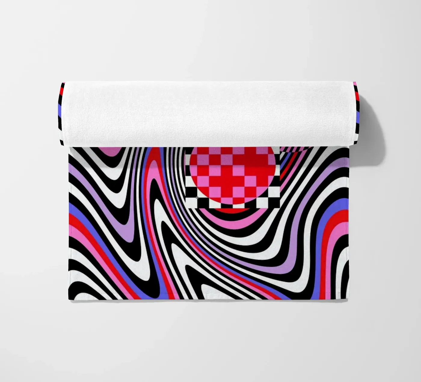 Optical Waves beach towel by La Come Di