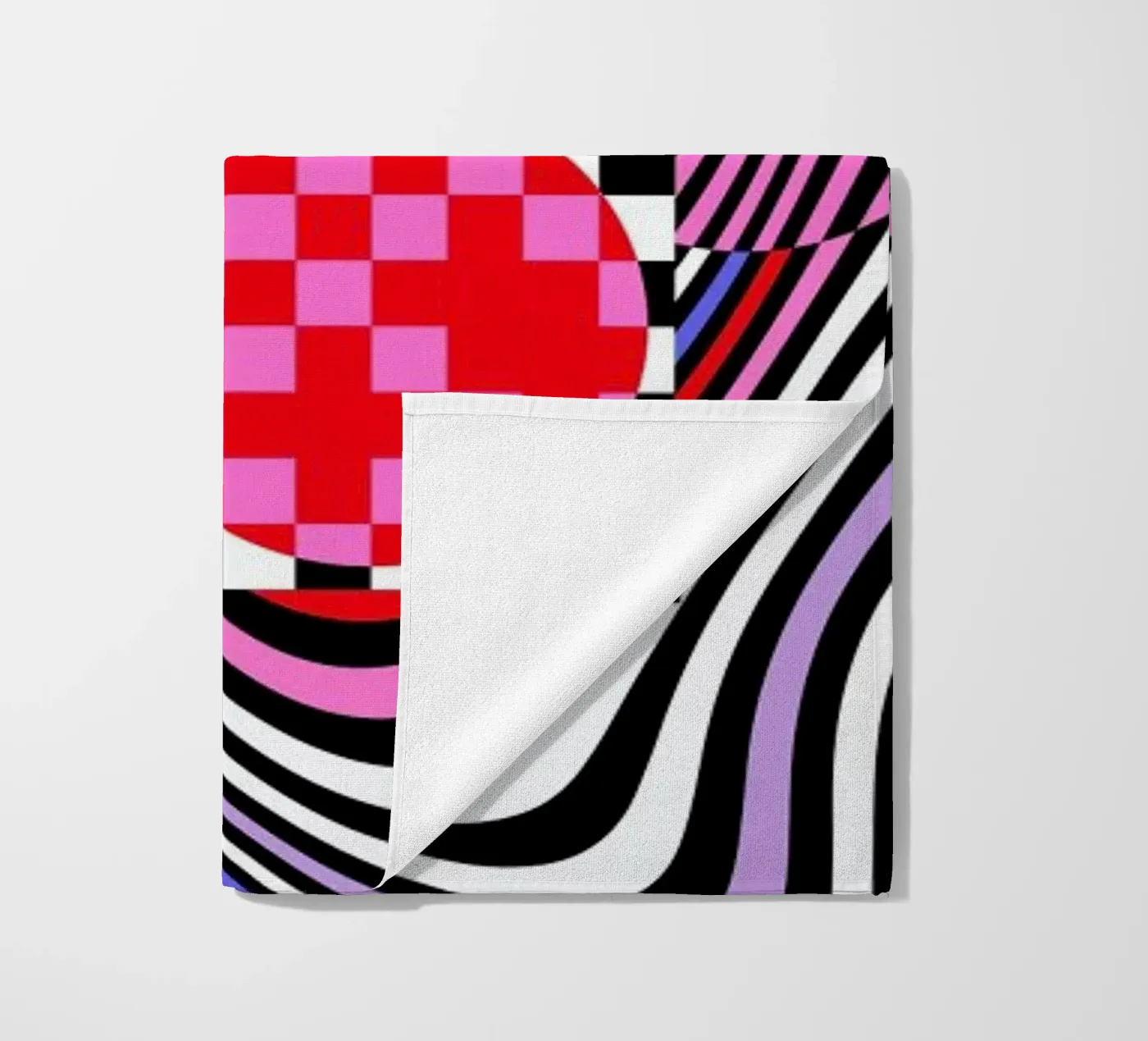 Optical Waves beach towel by La Come Di