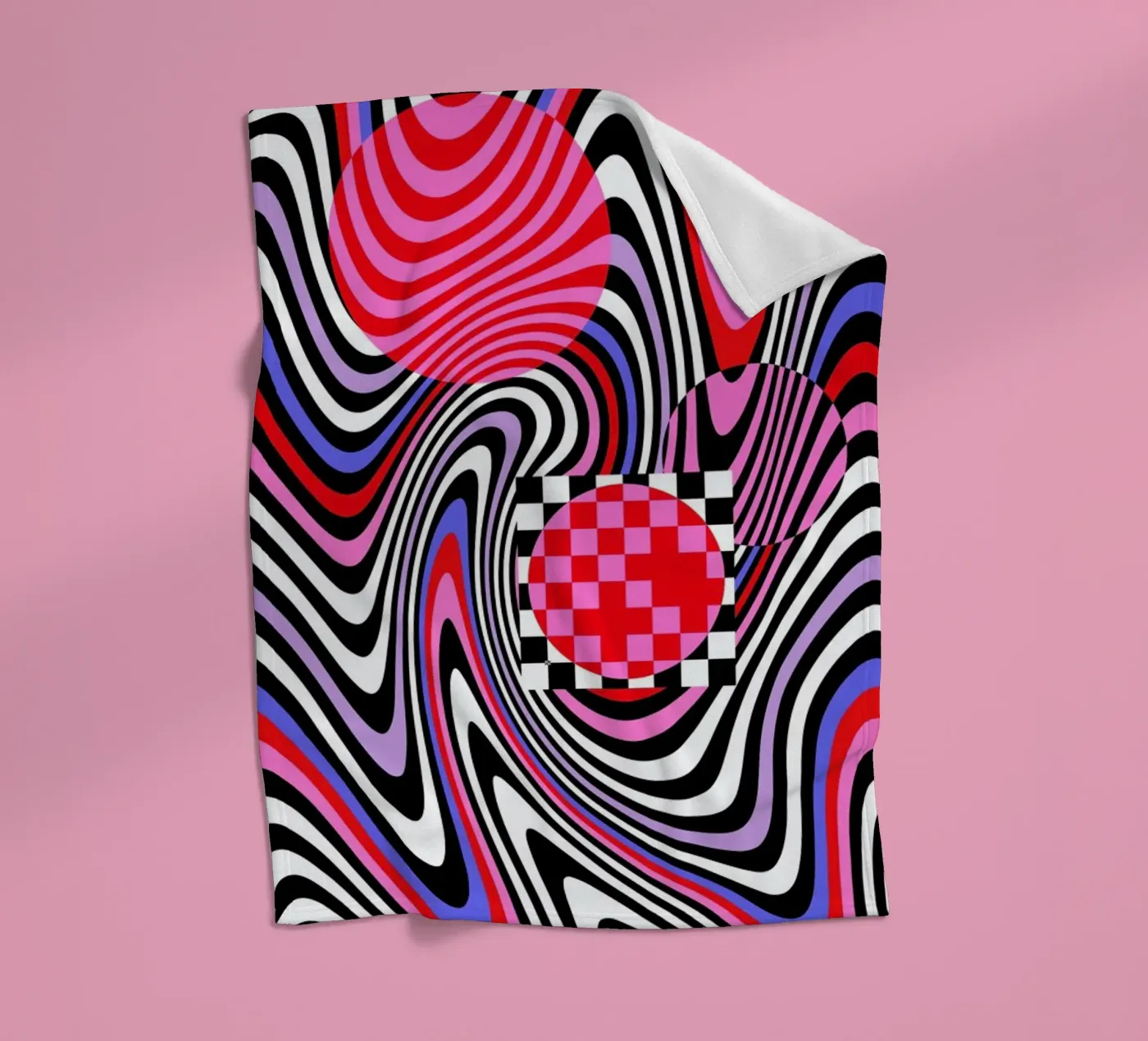 Optical Waves Fleecedecke von La Come Di