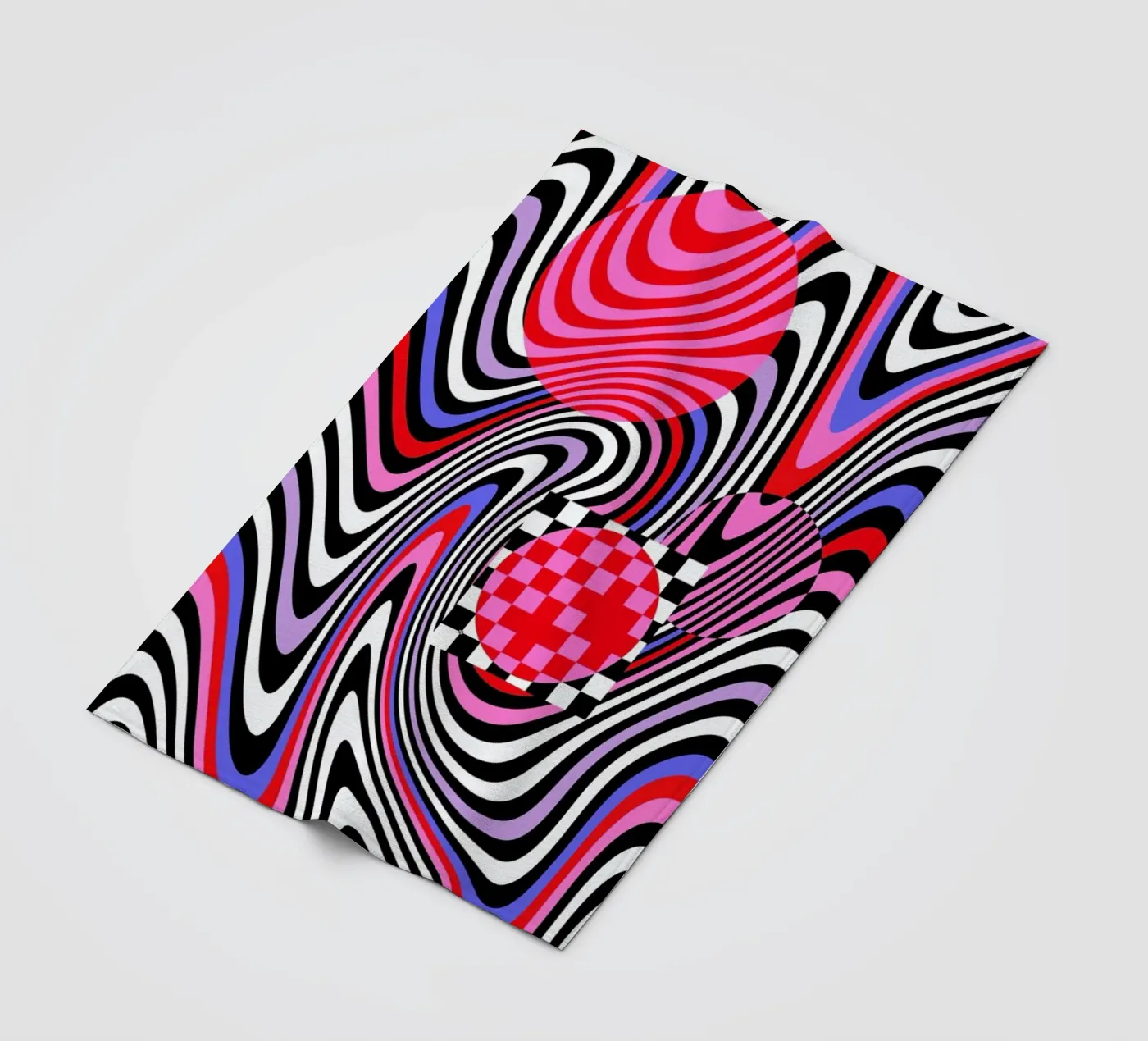 Optical Waves Fleecedecke von La Come Di