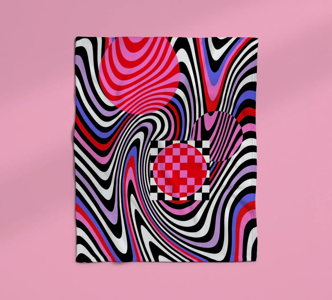 Optical Waves Fleecedecke von La Come Di