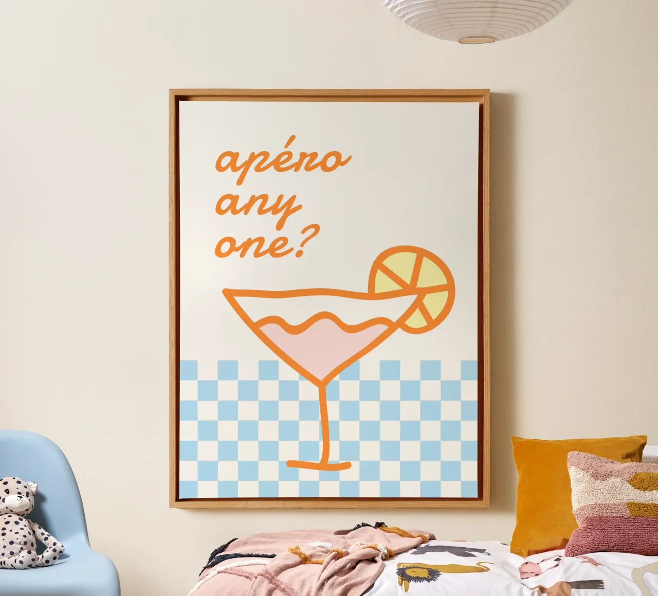 Apéro summer drink tela con Cornice a cassetta da Bureau Purpur